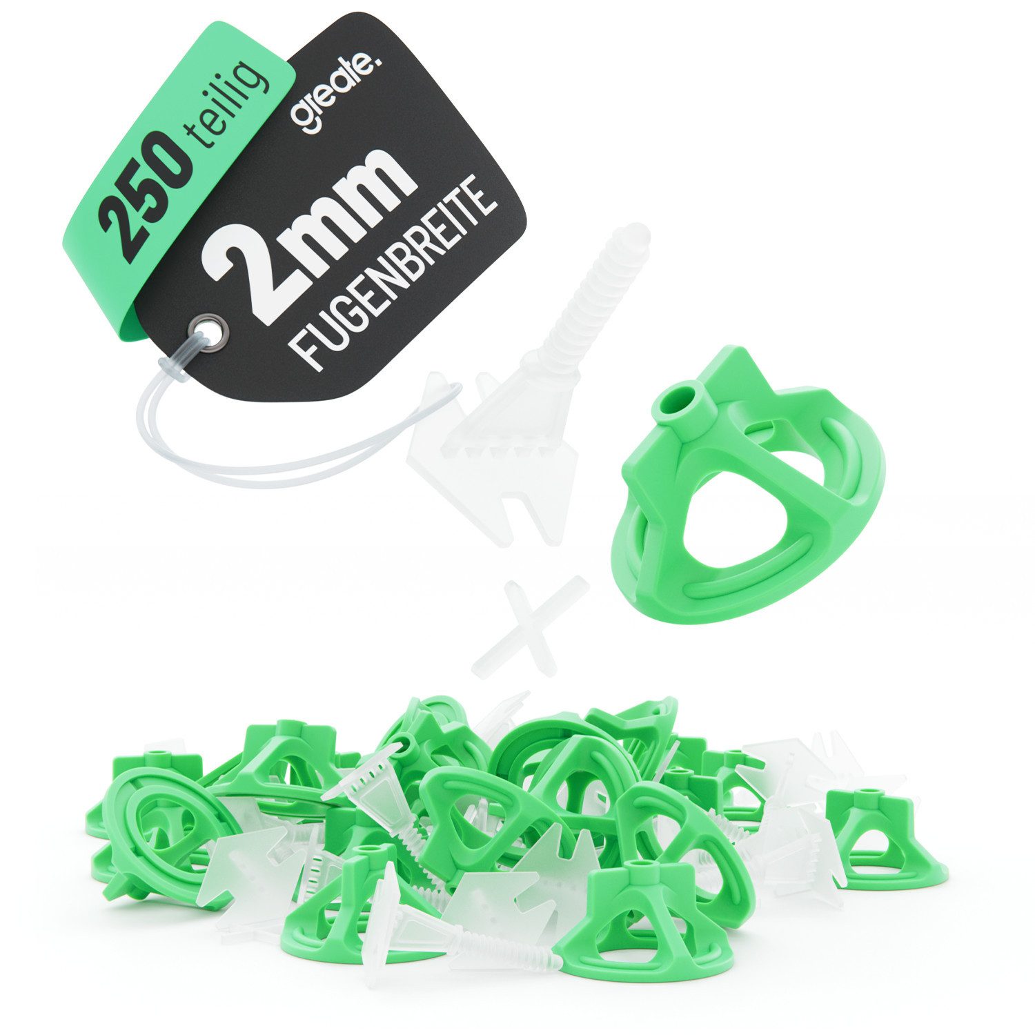 greate. Nivelliersystem 250-teiliges Fliesen Nivelliersystem 2mm günstig online kaufen
