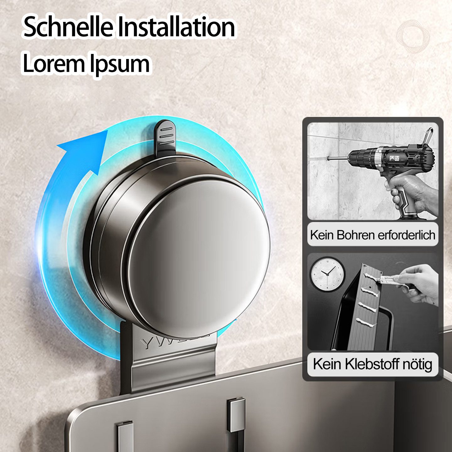 Luckice Zahnputzbecherhalter Wandmontierter Zahnbürstenhalter Haartrocknerh günstig online kaufen