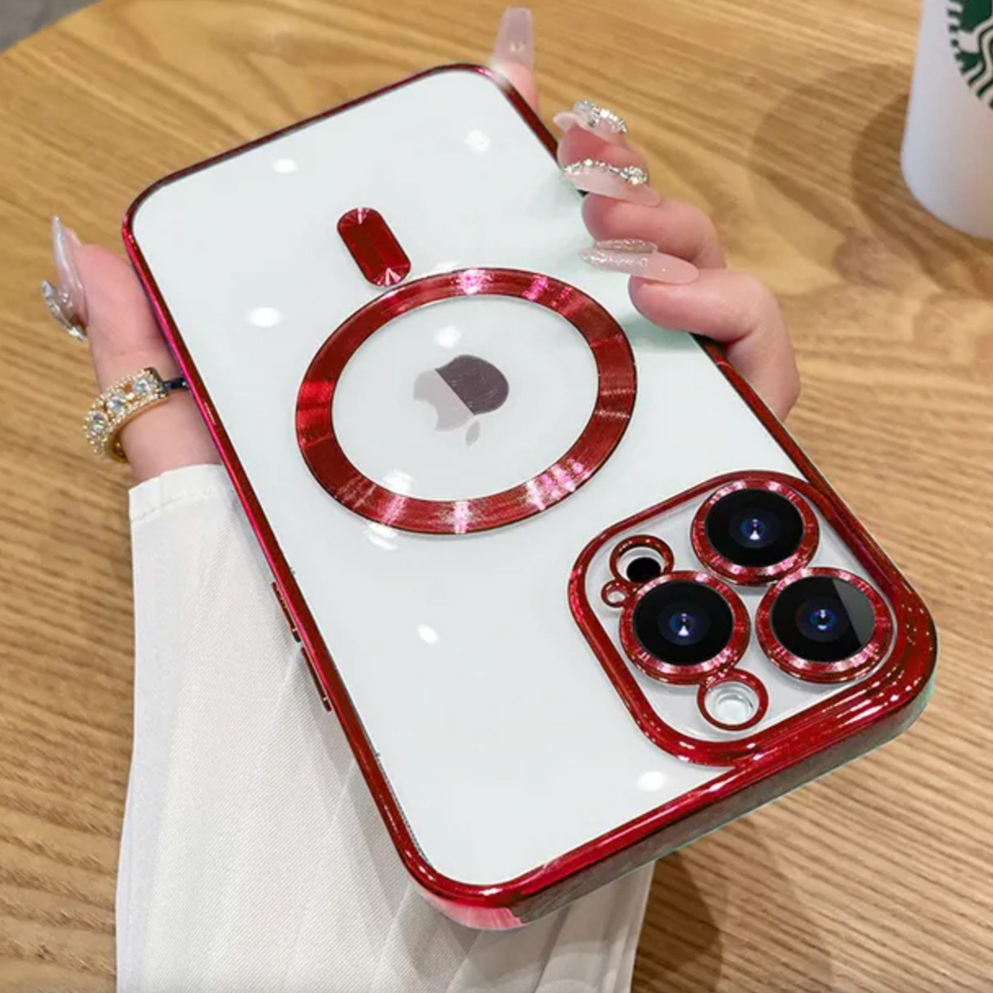 Wörleonline Handyhülle für iPhone 11 Pro Max mit integriertem Kameraschutz, TPU Schutzhülle, MagSafe kompatible Hülle