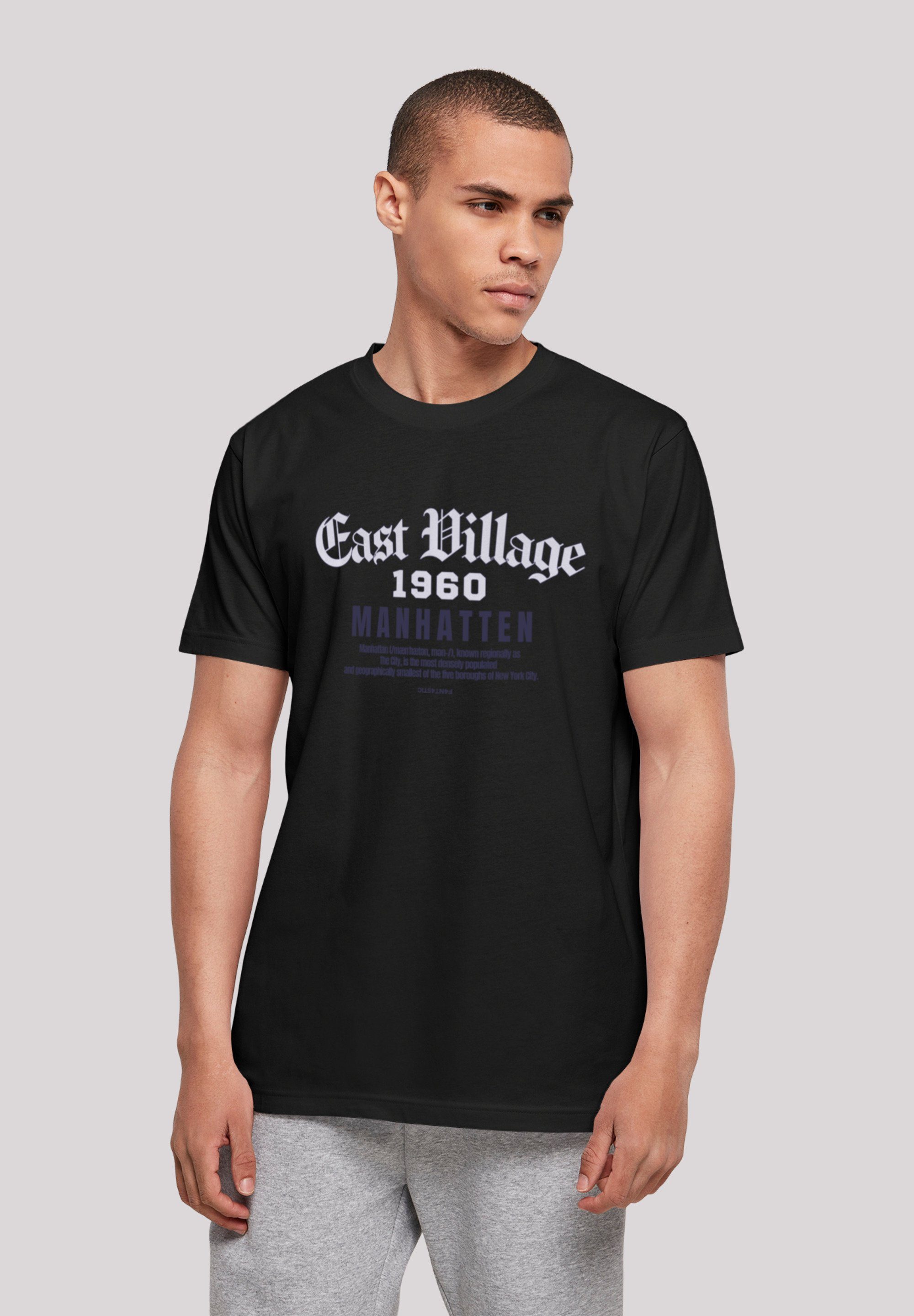 schwarz East TEE UNISEX T-Shirt Village Print F4NT4STIC Manhatten