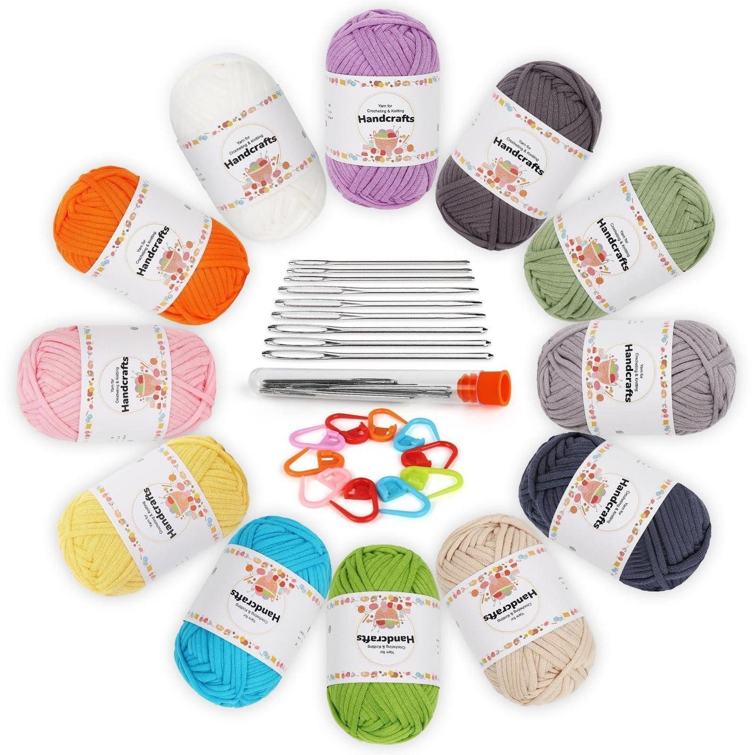 LuxusKollektion Häkelgarn Set Oranger Farbverlauf 12x50g Häkelwolle, (12-St)