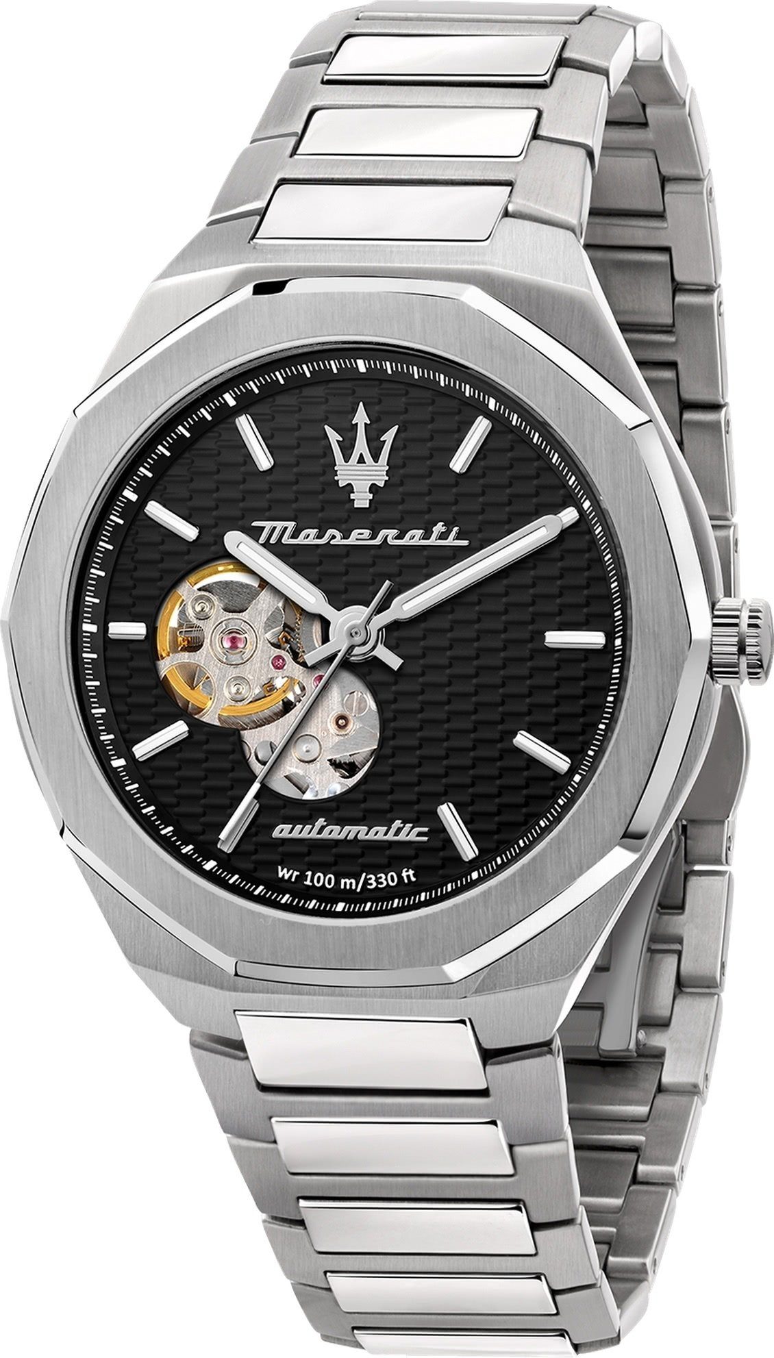 Herrenuhr Quarzuhr STILE, rund, Edelstahlarmband, Uhr 42mm) Maserati groß Herren Italy MASERATI (ca. Made-In Analog