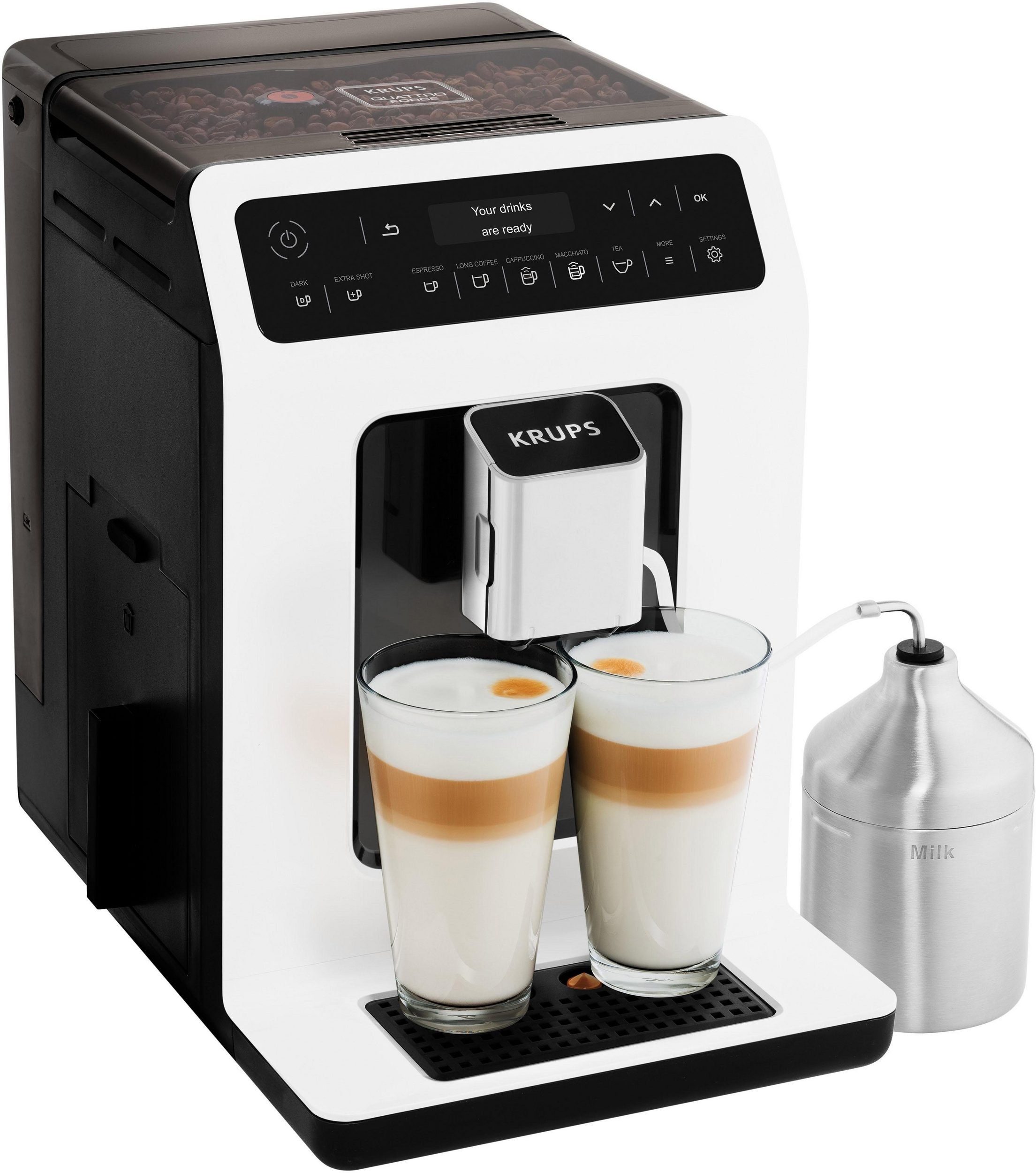 Krups Kaffeevollautomat Evidence, Milchbehälter inkl. EA8911 Kaffeevollautomat