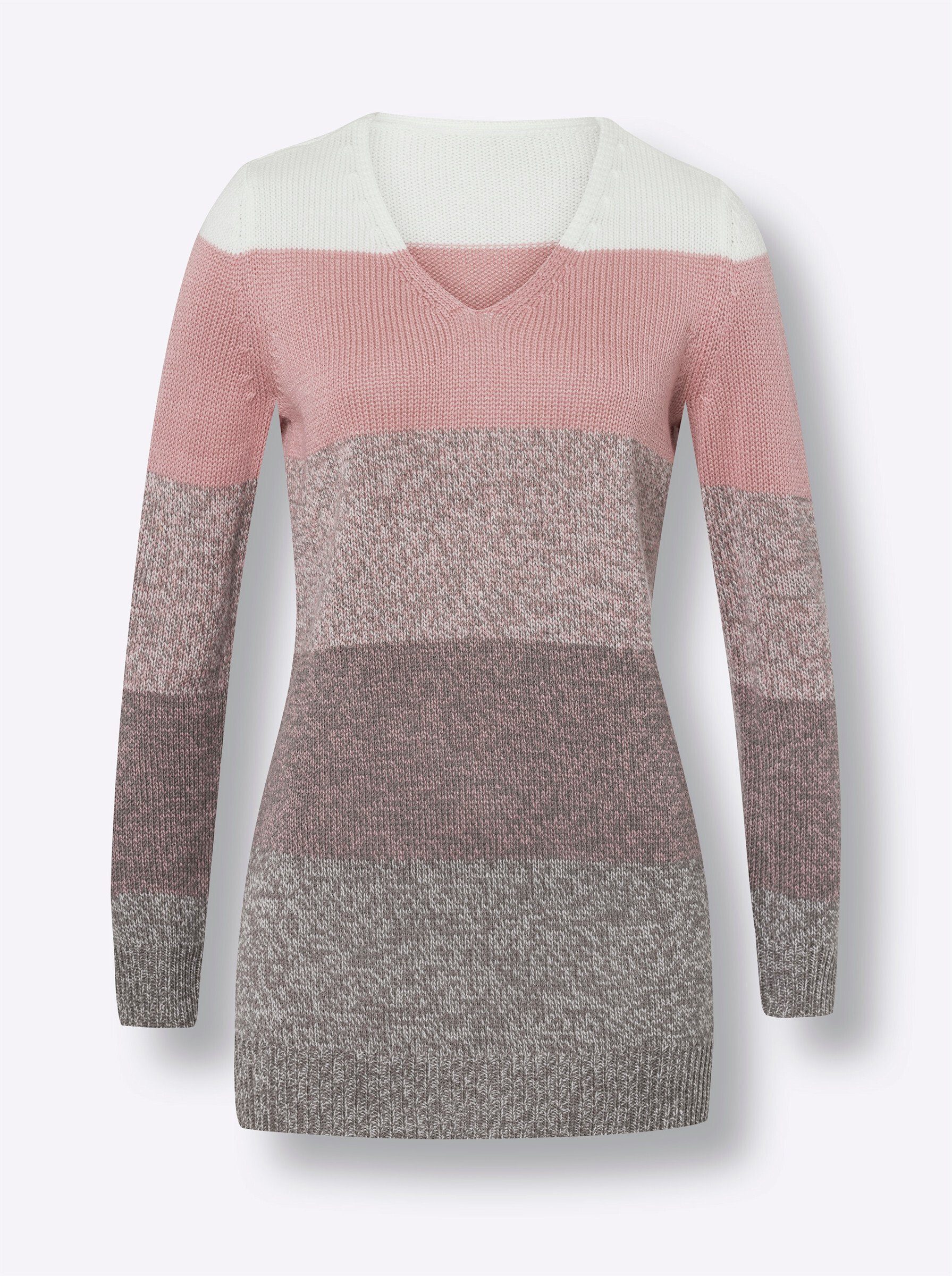 Strickpullover Longpullover Langarm Jersey