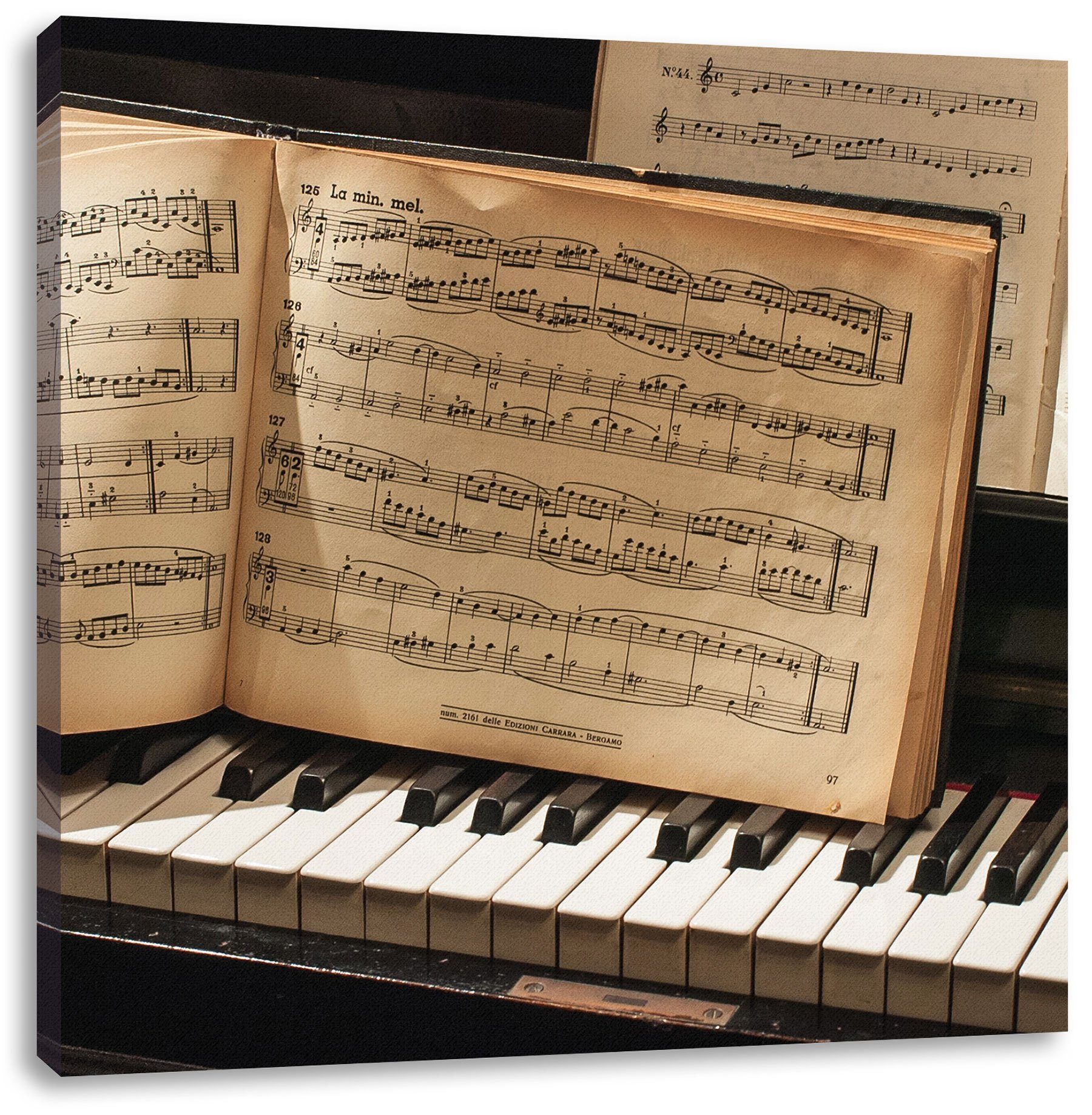 Leinwandbild Klavier Noten Piano