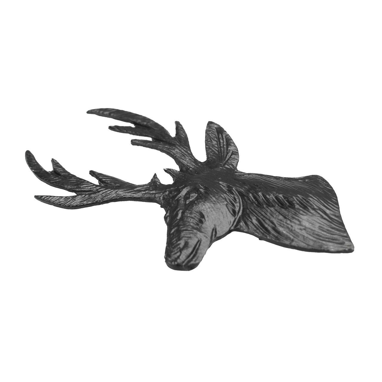 Florists Products Weihnachtsmann Deko-Rentierbüste Metall Schwarz 8cm x 4,8cm, Set aus 8, 8 Stück