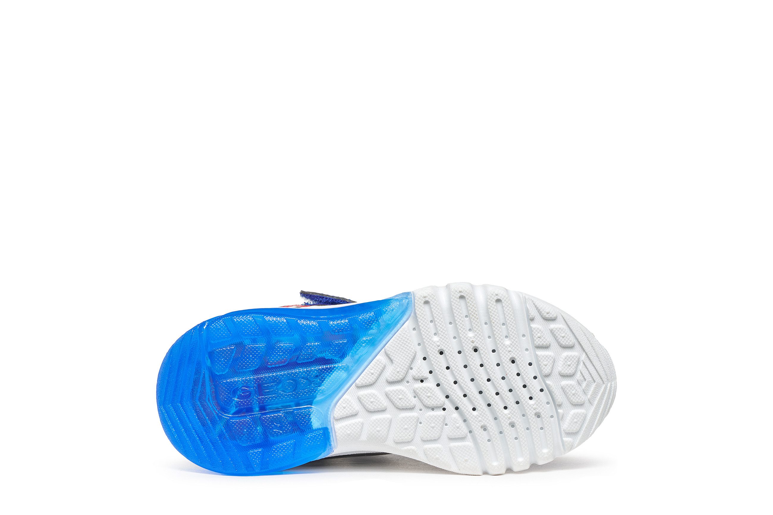 Geox J CIBERDRON BOY - Blinkschuh Sneaker Blinkschuh, mit bunten Kontrastbesätzen, Größenschablone zum Download