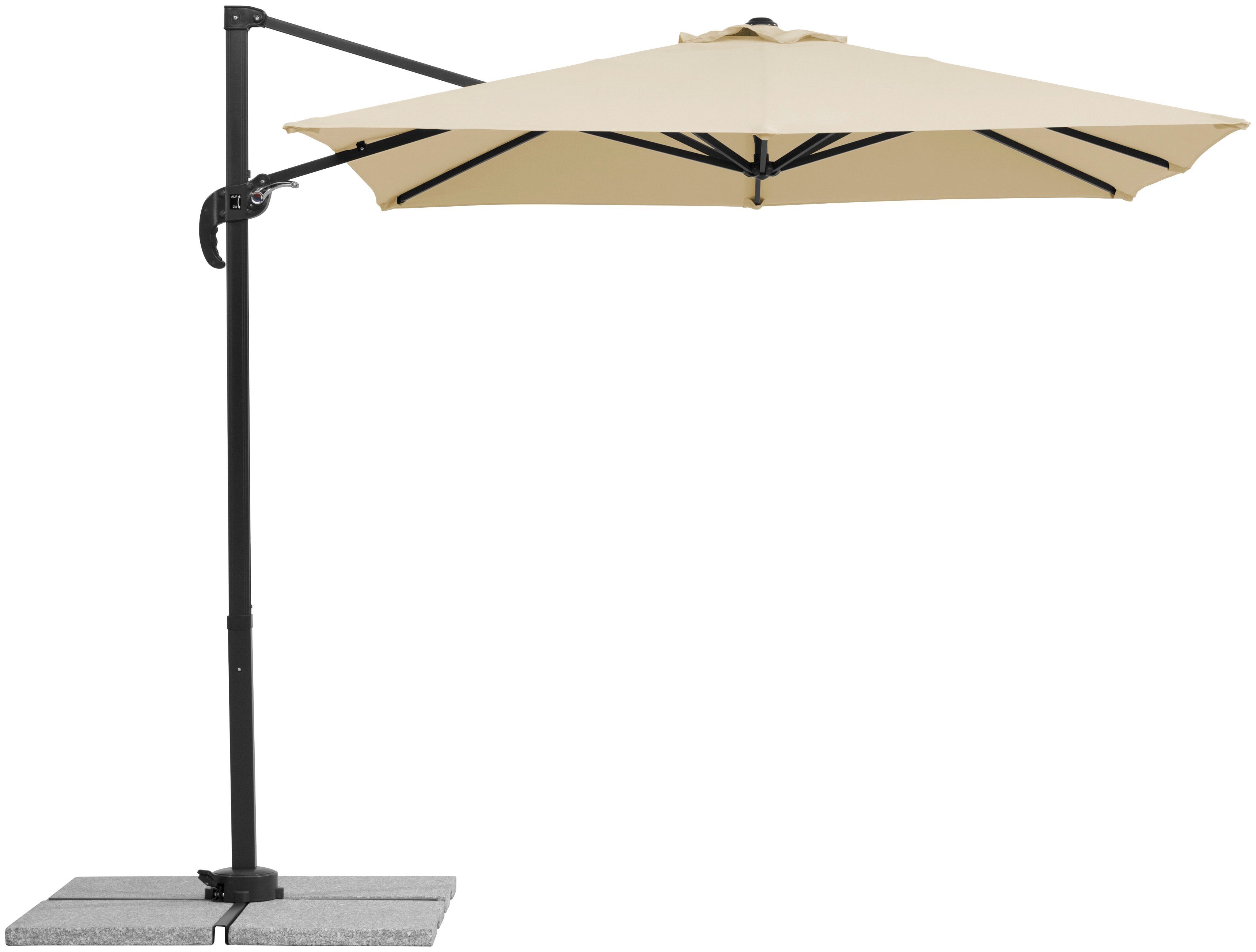 Schneider Schirme Ampelschirm Rhodos Junior, LxB: 230x230 cm, mit Schutzhülle, ohne Wegeplatten – Bild 3 von 5