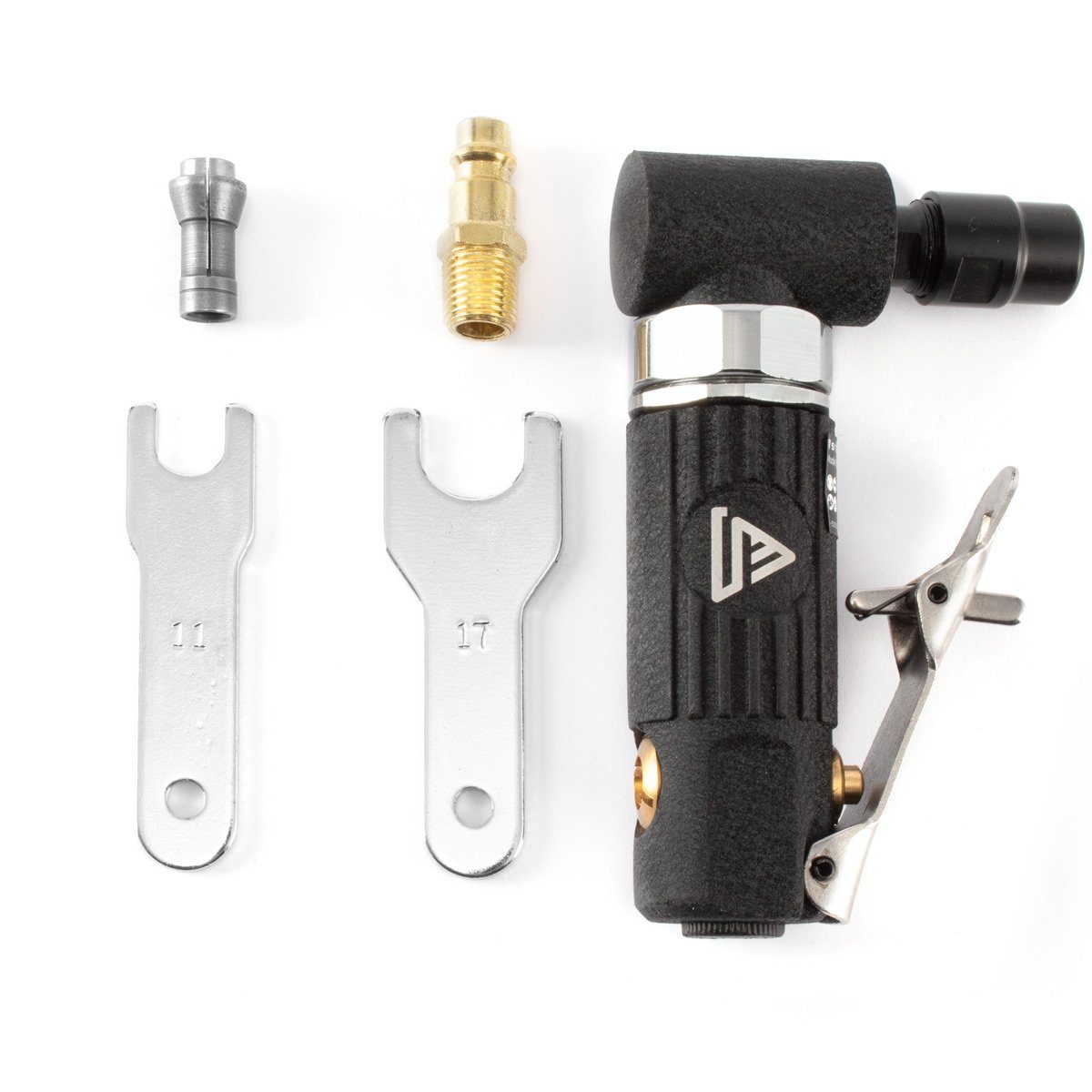 STAHLWERK Handschleifer Mini Druckluft Stabschleifer bis zu 20.000 U/min, (Paket, 5 tlg., Einzelgerät), zum Gravieren, Fräsen, Bohren und Polieren