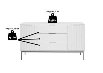 Jahnke Sideboard CARVE SB 150 (1 St), Sideboard, raffiniertes Design, edler Gold-Look, Breite 150 cm