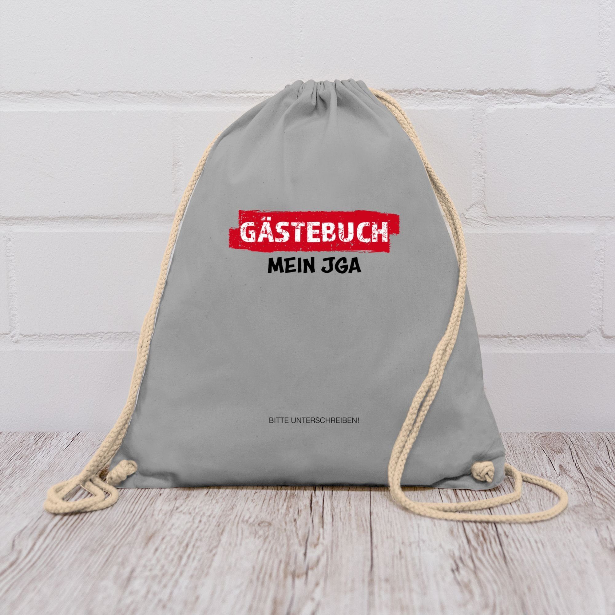 Shirtracer Turnbeutel JGA Gästebuch I Unterschreiben Gäste, JGA Männer