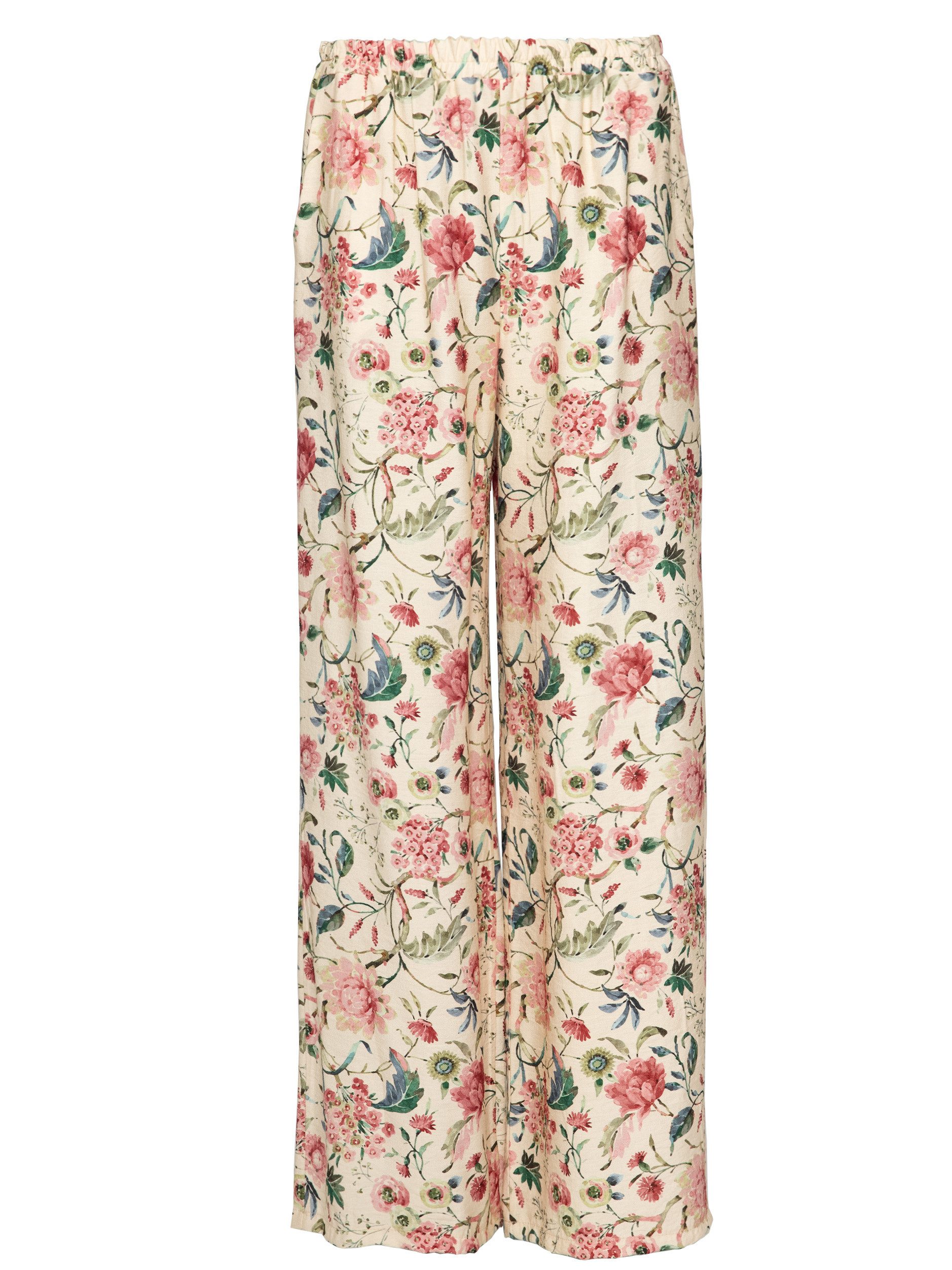 Stoffhose Hose mit Blümchendruck für Damen