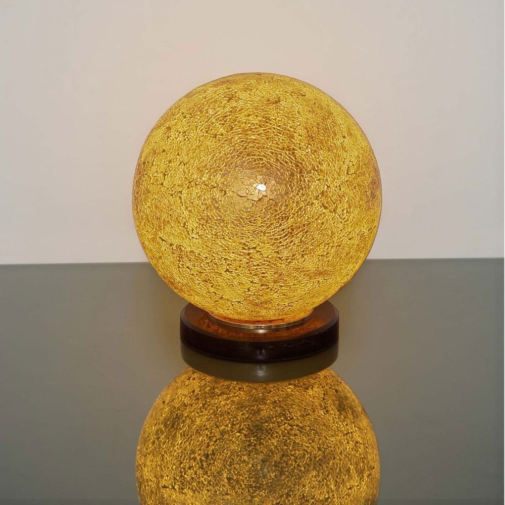 Tischleuchte Holländer Glasmosaik amber Narziso Amber