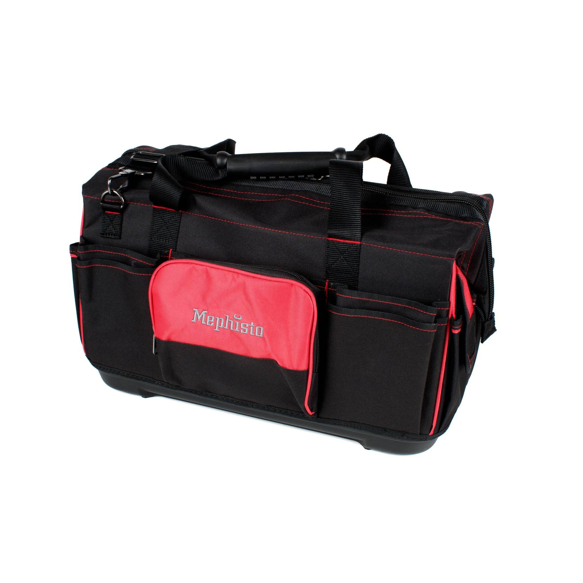 Mephisto-Tools Werkzeugtasche Schultertasche "Echo" (55x26x25 cm, 27L), 600D Polyester, Robuste Tasche, stabiler Bodenschale, Traglast 30 KG
