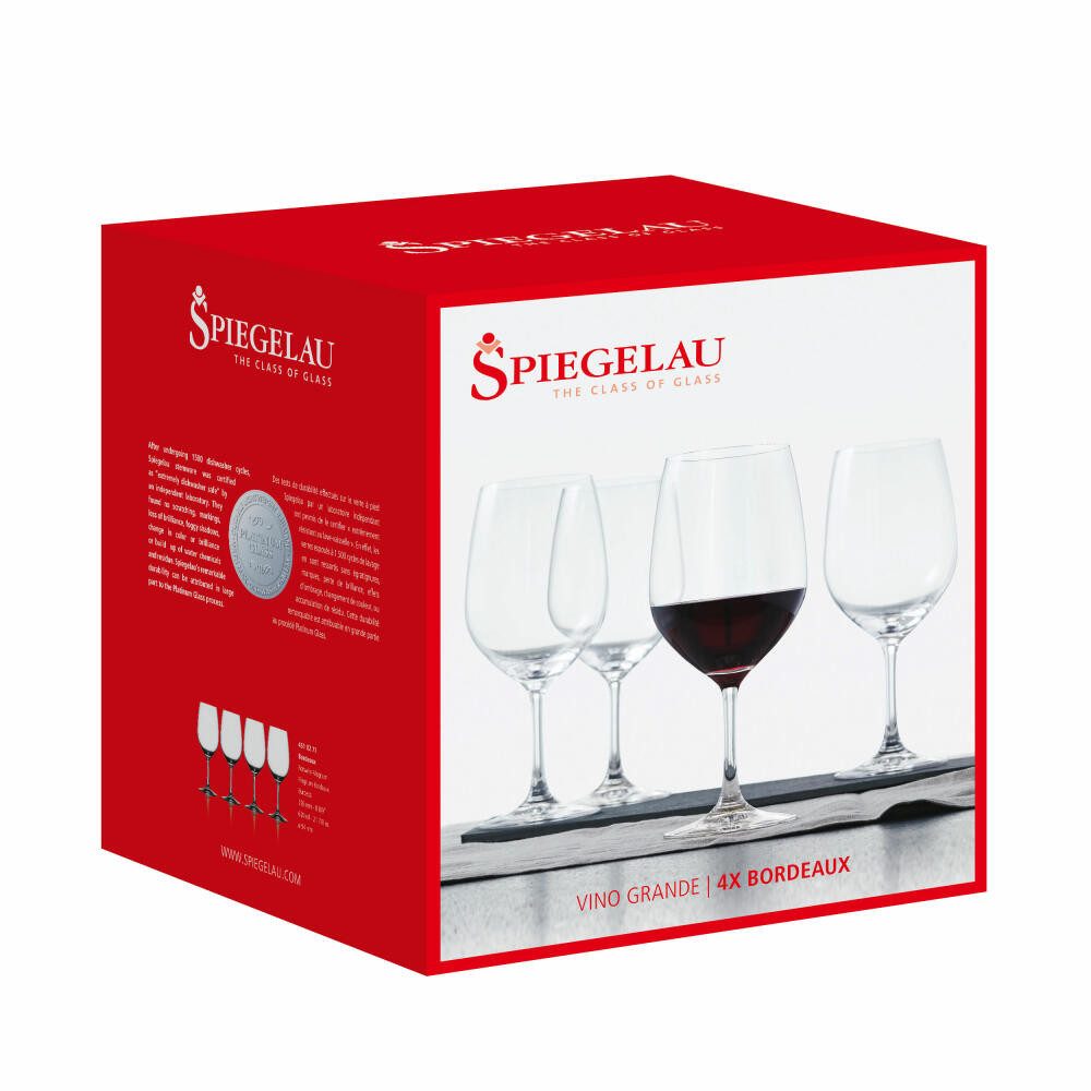 SPIEGELAU Gläser-Set Vino Grande Rotwein-Magnum 4er Set, Kristallglas