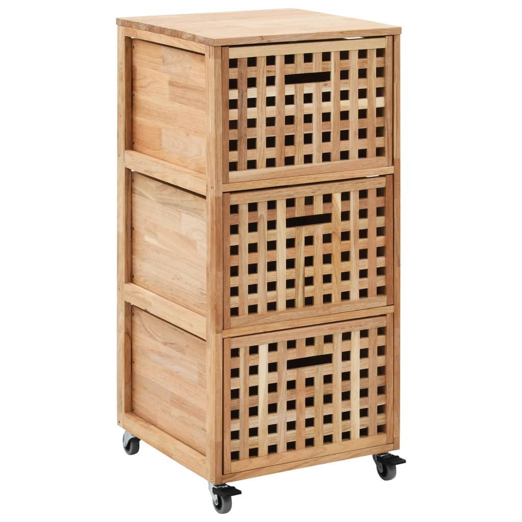 Kommode Badezimmerschrank 41x41x91 cm Walnuss Massivholz