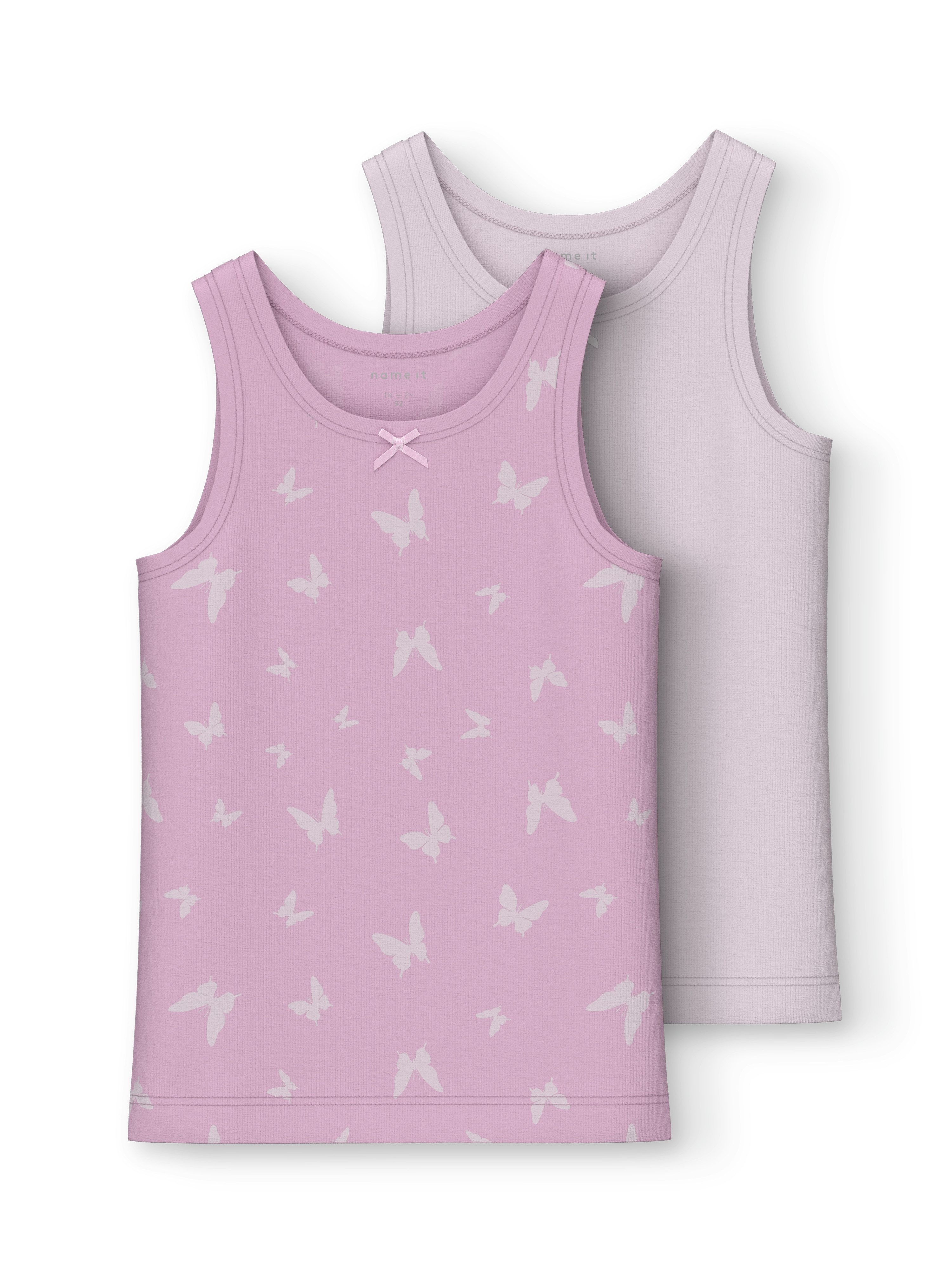 Unterhemd NMFTANK TOP 2P PINK BUTTERFLY NOOS