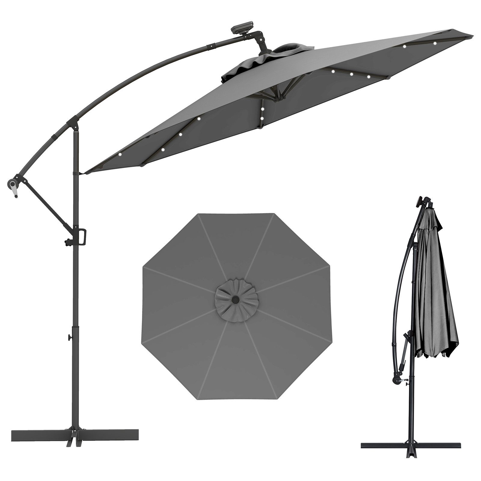 COSTWAY Sonnenschirm, LxB: 300,00x300,00 cm, mit günstig online kaufen