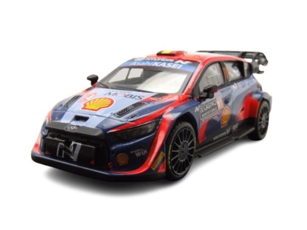 ixo Models Modellauto Hyundai i20 N #11 Rallye Monte Carlo 2023 blau Neuville Wydaeghe, Maßstab 1:43