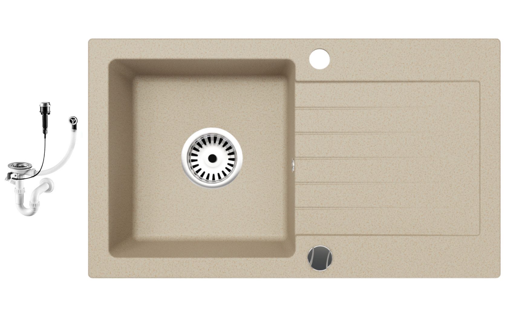 Faizee Möbel Granitspüle Faizee Home Granit Einbauspüle 75×43,5 cm Spülbeck günstig online kaufen