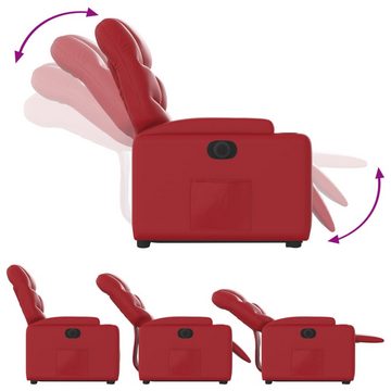 vidaXL Sessel Relaxsessel mit Aufstehhilfe Elektrisch Rot Kunstleder (1-St)