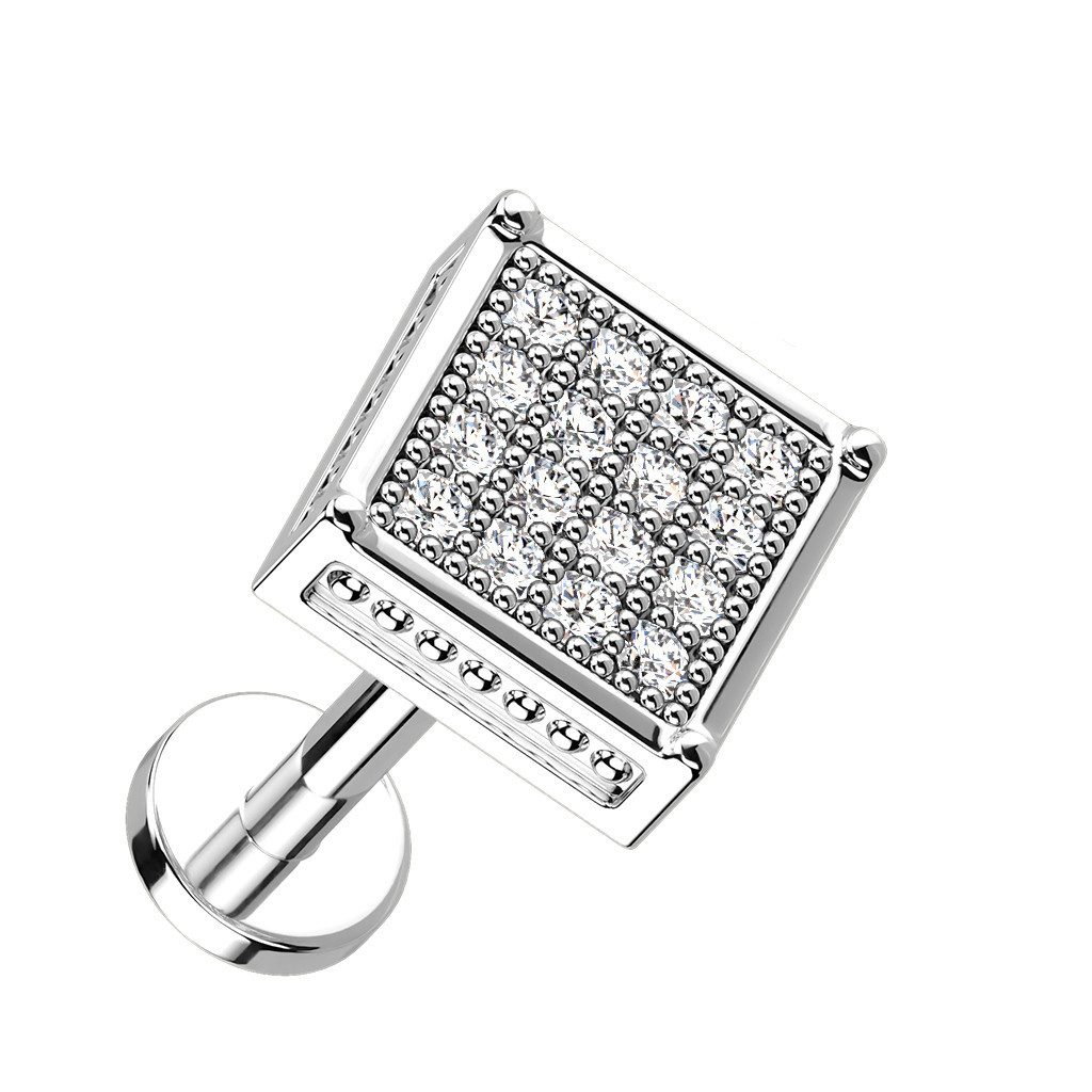 Taffstyle Piercing-Set Tragus Piercing Kristall Quadrat günstig online kaufen