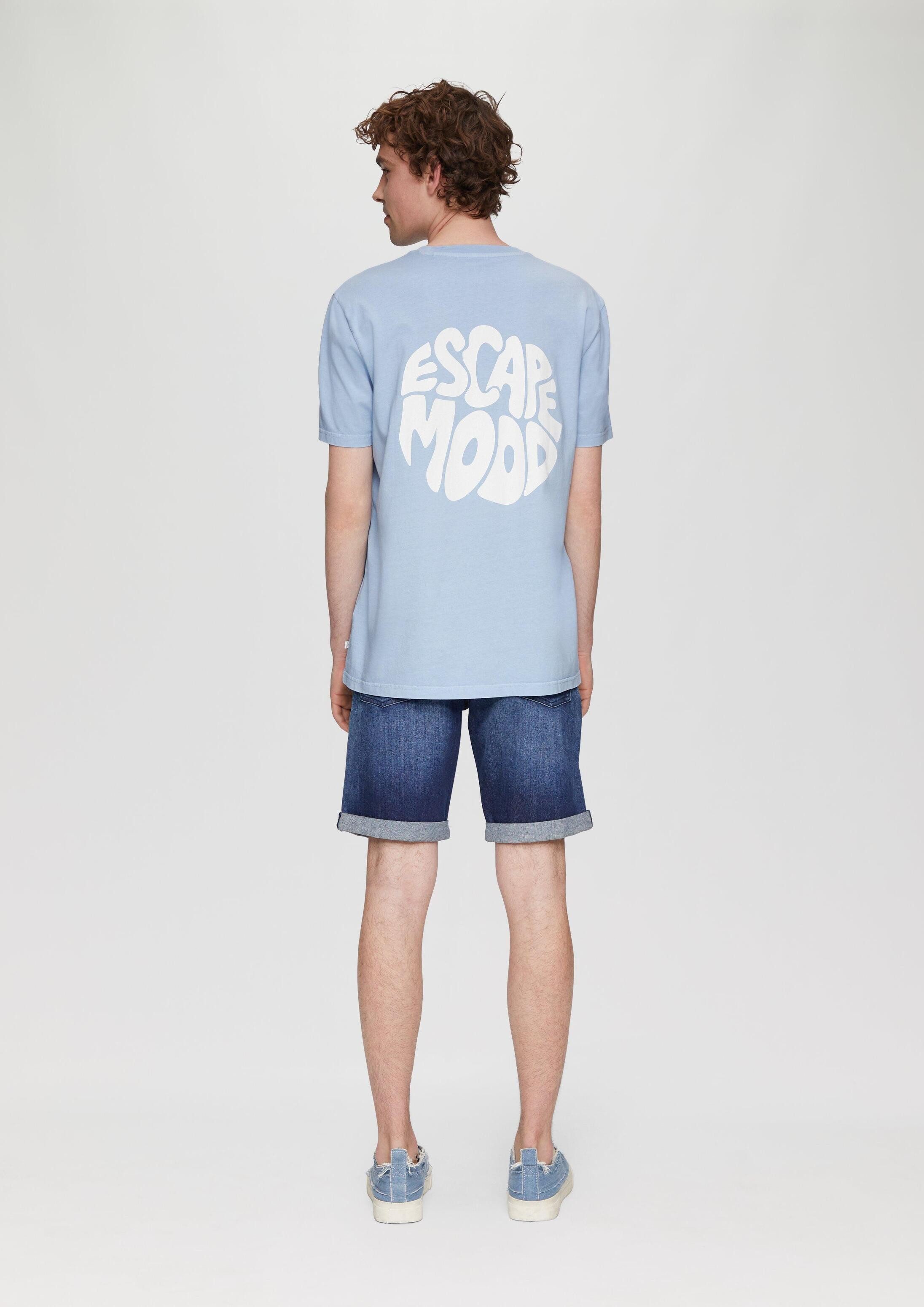 QS Kurzarmshirt T-Shirt T-Shirt mit Front- und Rückenprint