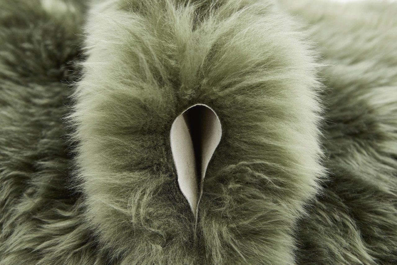 Andiamo Fellteppich Teppich Schaffell 85 x 60 cm grün