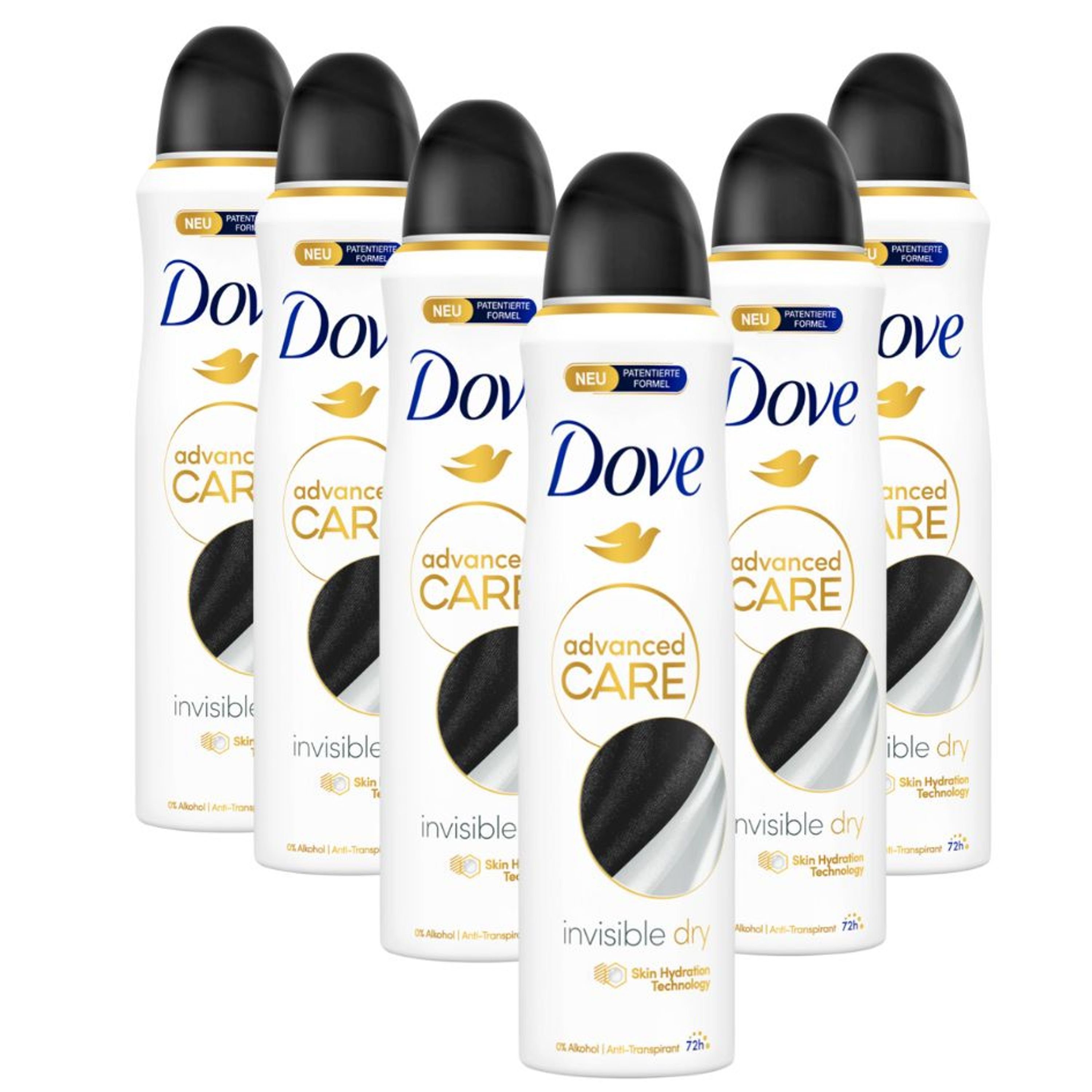 Anti-Transpirant 150ml Advanced DOVE Care Deo-Spray Invisible Dry 6x Deo-Set