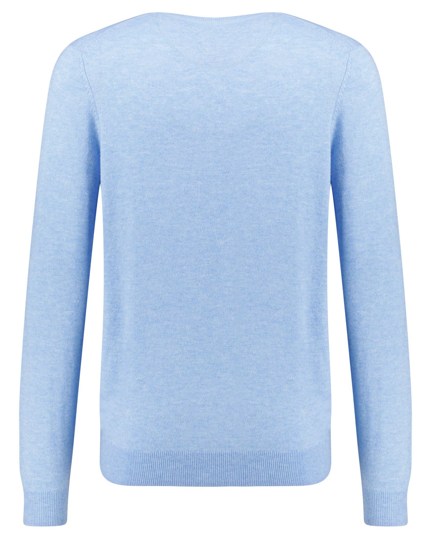 und Kaschmir FYNCH-HATTON Pullover bleu Strickpullover Herren Merino-Wolle (1-tlg) (50) aus