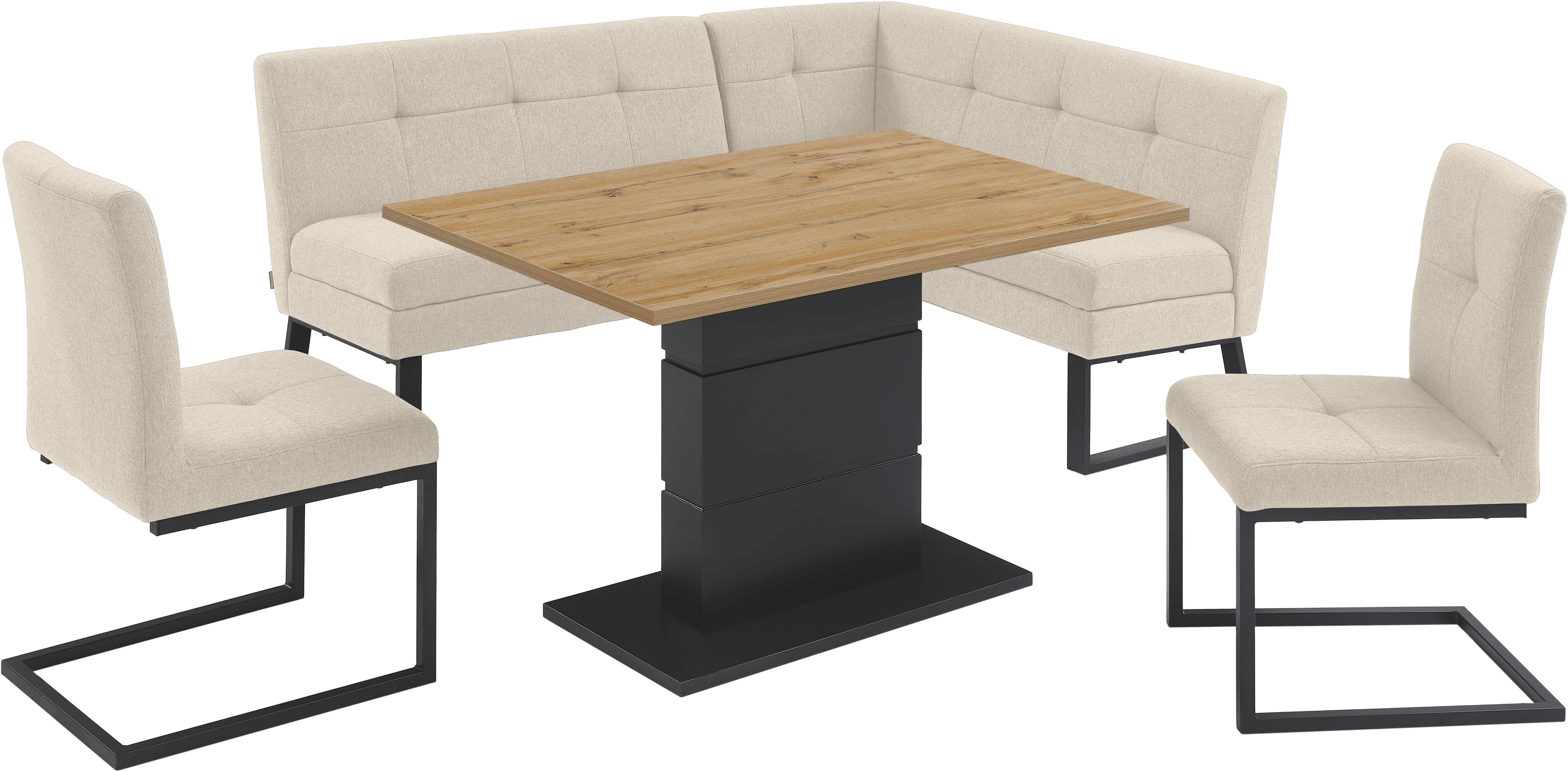 OTTO home Esszimmerstuhl Geranie Freischwinger, Schwingstuhl (Set, 2 St), mit 3D-Steppung, robustes Gestell, hochwertiger Stoff – Bild 4 von 5