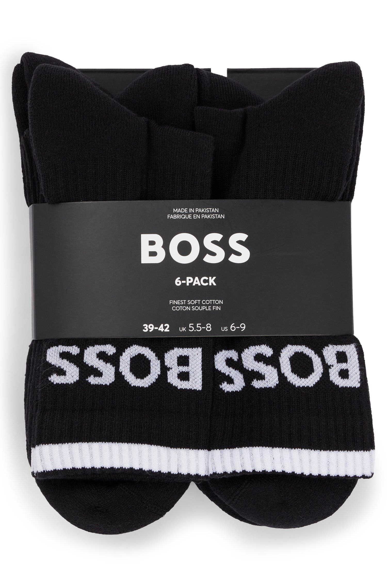 BOSS Businesssocken 6P (Packung, 6er) Black_001 QS Stripe CC
