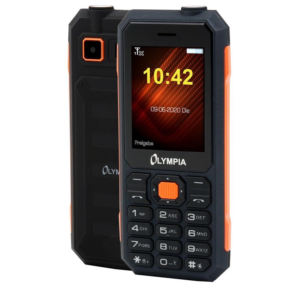 Bluetooth) 2283 Handy schwarz, (Outdoor orange, Staubgeschützt, Wasserfest, OLYMPIA OFFICE Handy,