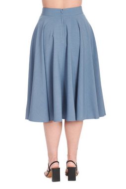 Banned A-Linien-Rock Sway Swing Blau Retro Vintage Skirt