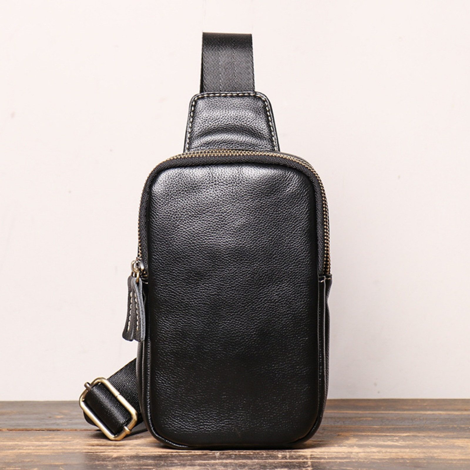 YUBRO-STUDIO Messenger Bag Herren Leder Umhängetasche günstig online kaufen
