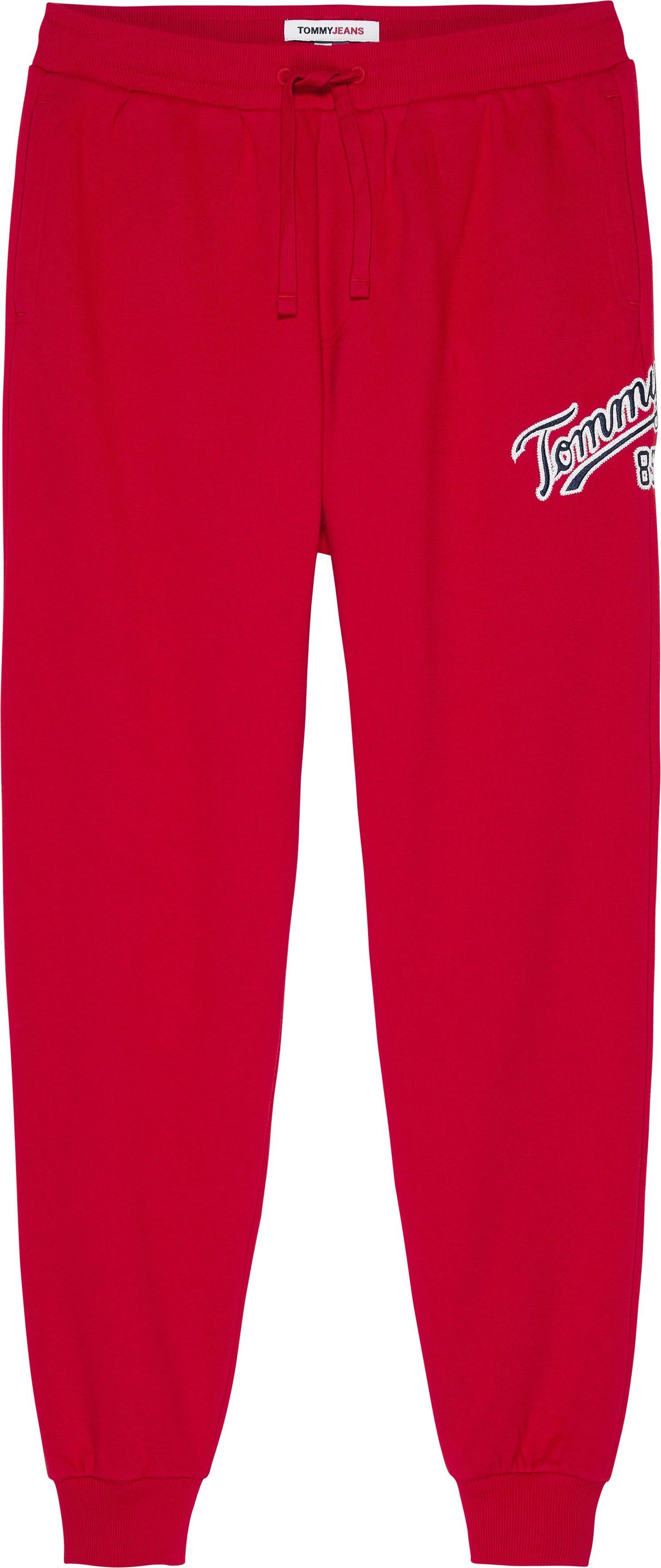 85 COLLEGE RLXD Jeans Sweatpants Deep SWEATPANT TJM mit Tommy Kordelzug Crimson
