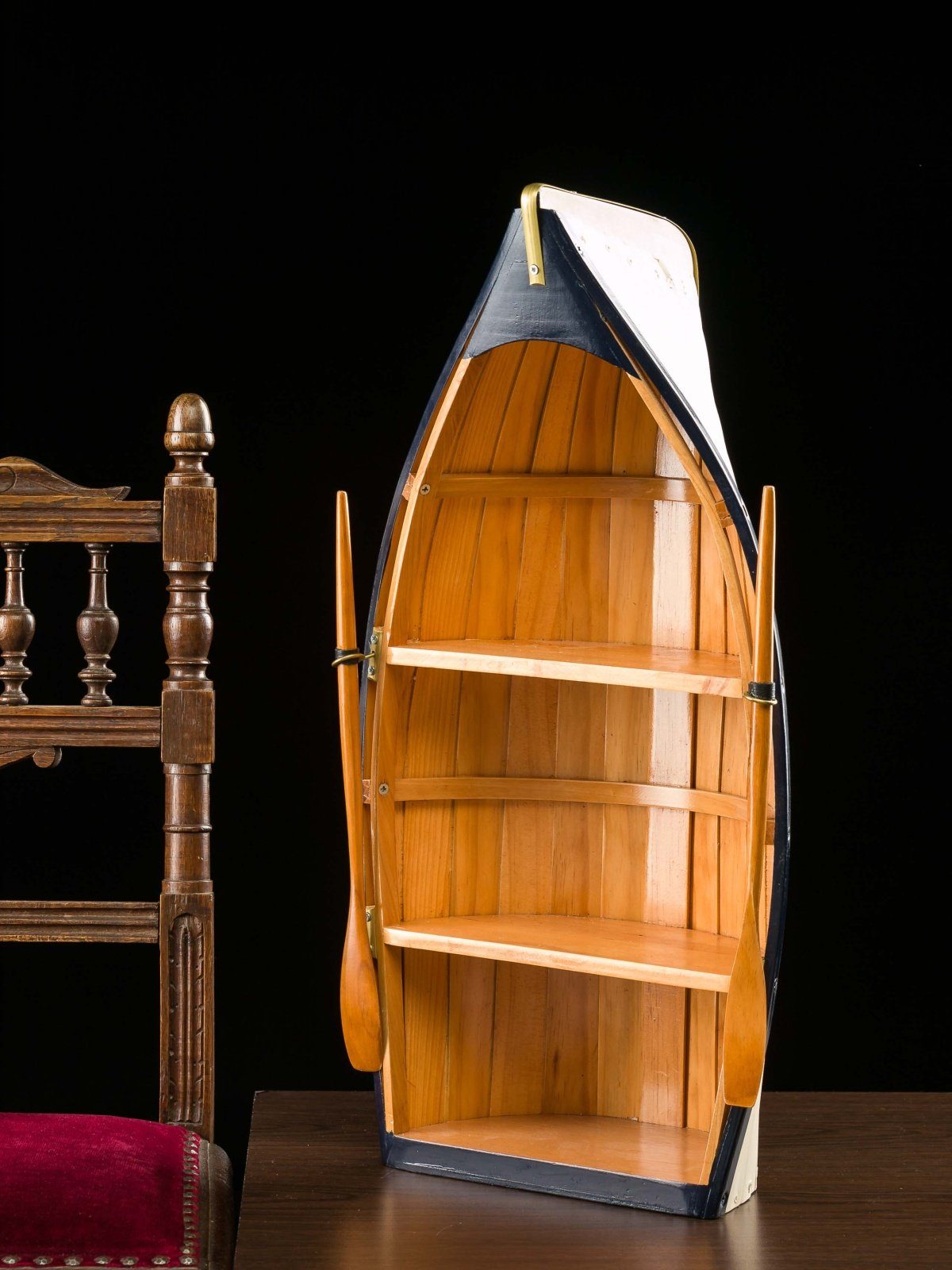 Aubaho Dekoobjekt Regal Boot Holz Bootsregal Wandregal Schiff Maritime Deko günstig online kaufen