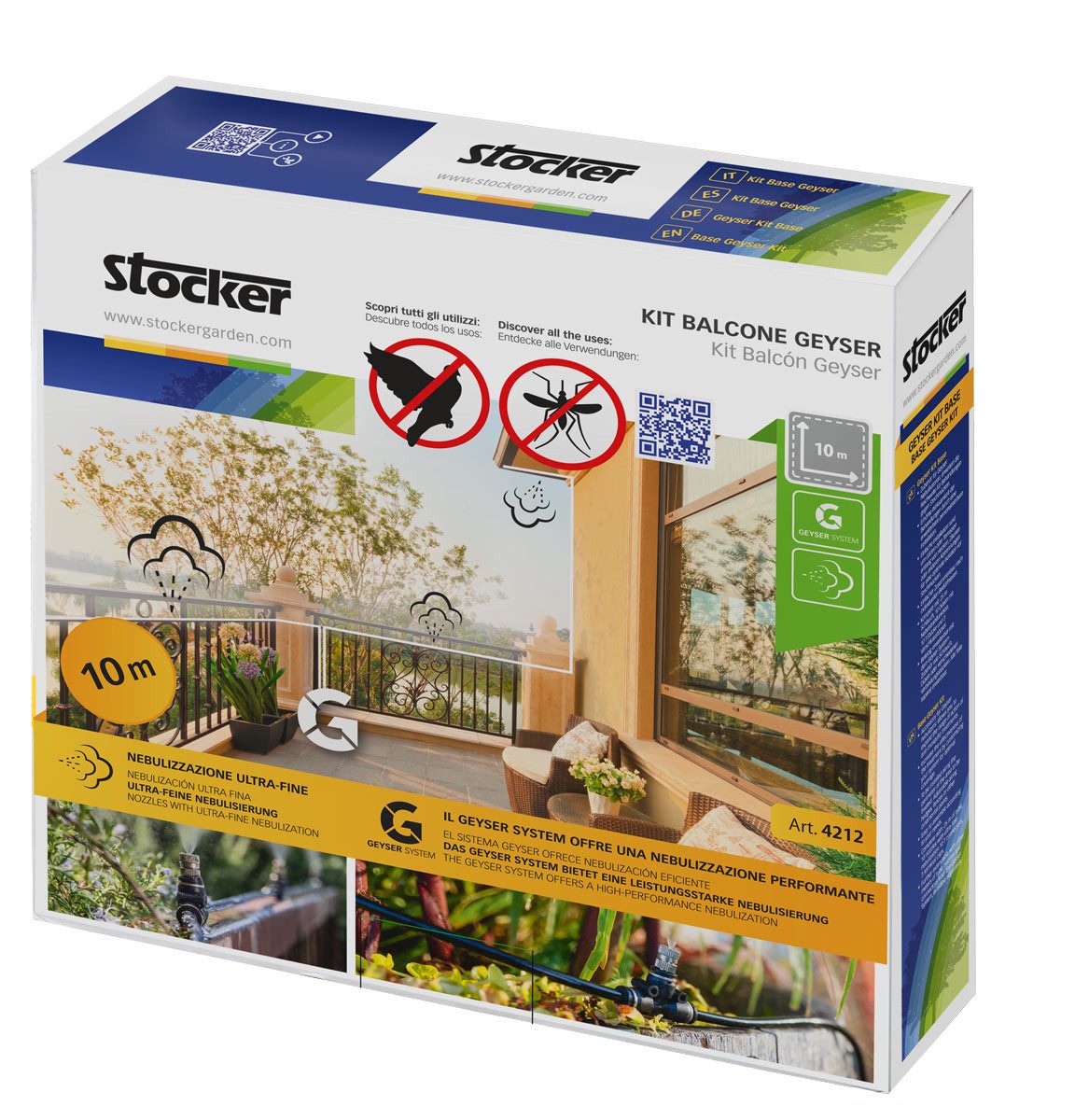 Stocker Insektenvernichter Stocker Geyser Zubehör-Set Kit Balkon 10 m ø 6 mm