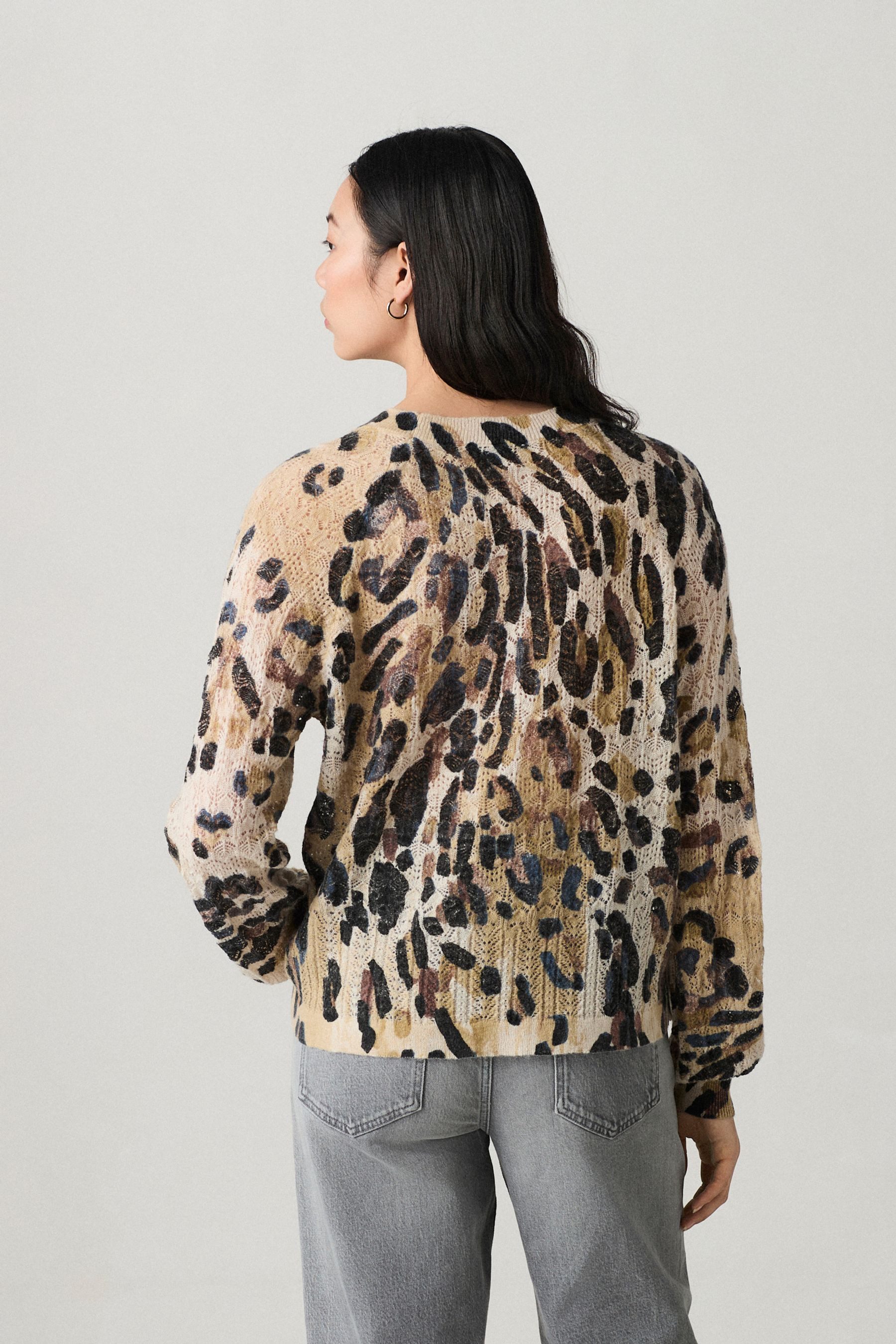 Next Rundhalspullover Feinstrickpullover, Rundhalsausschnitt und Print günstig online kaufen