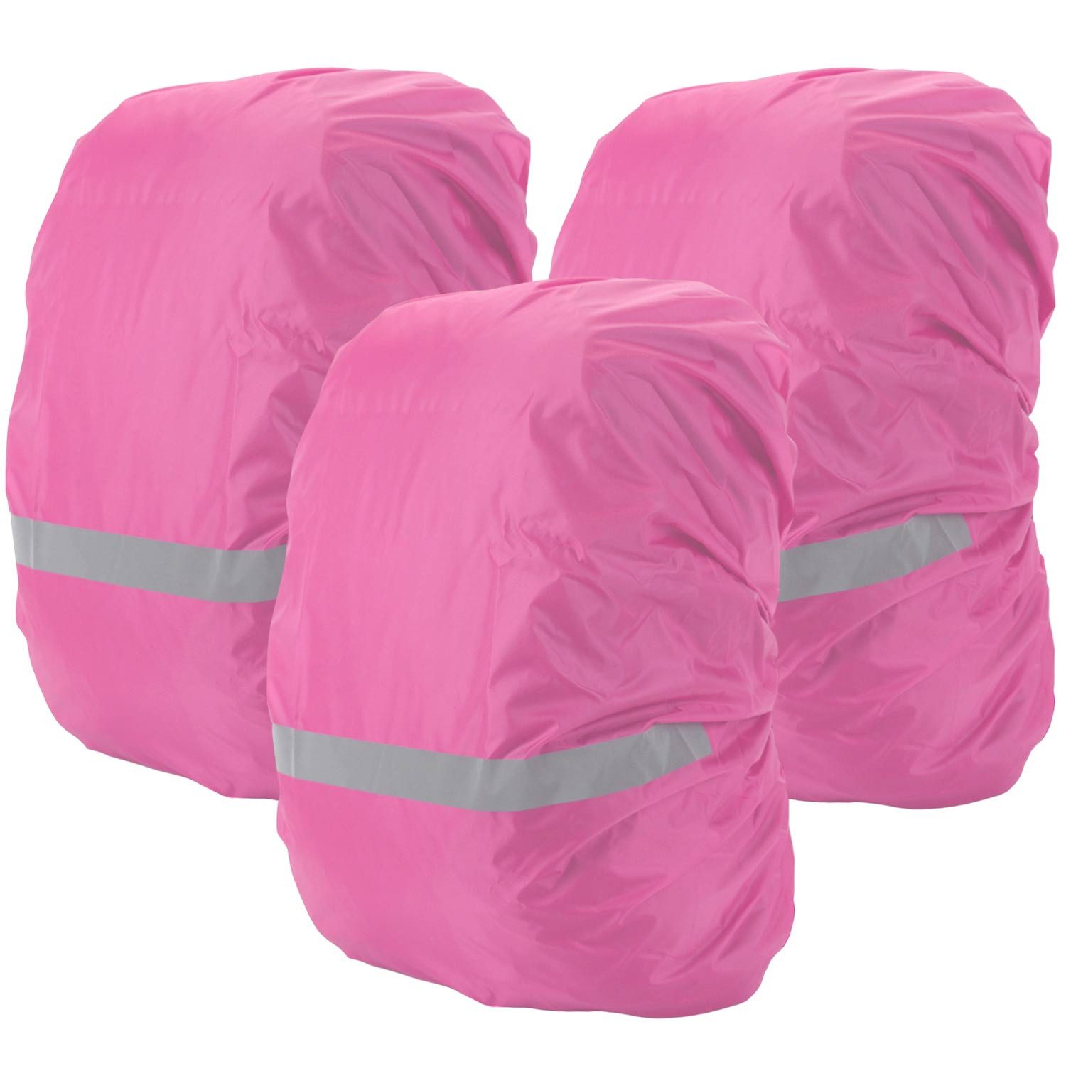 Rucksack-Regenschutz 3 Stück Regenschutz Rucksack mit Reflektorstreifen Wasserdichte