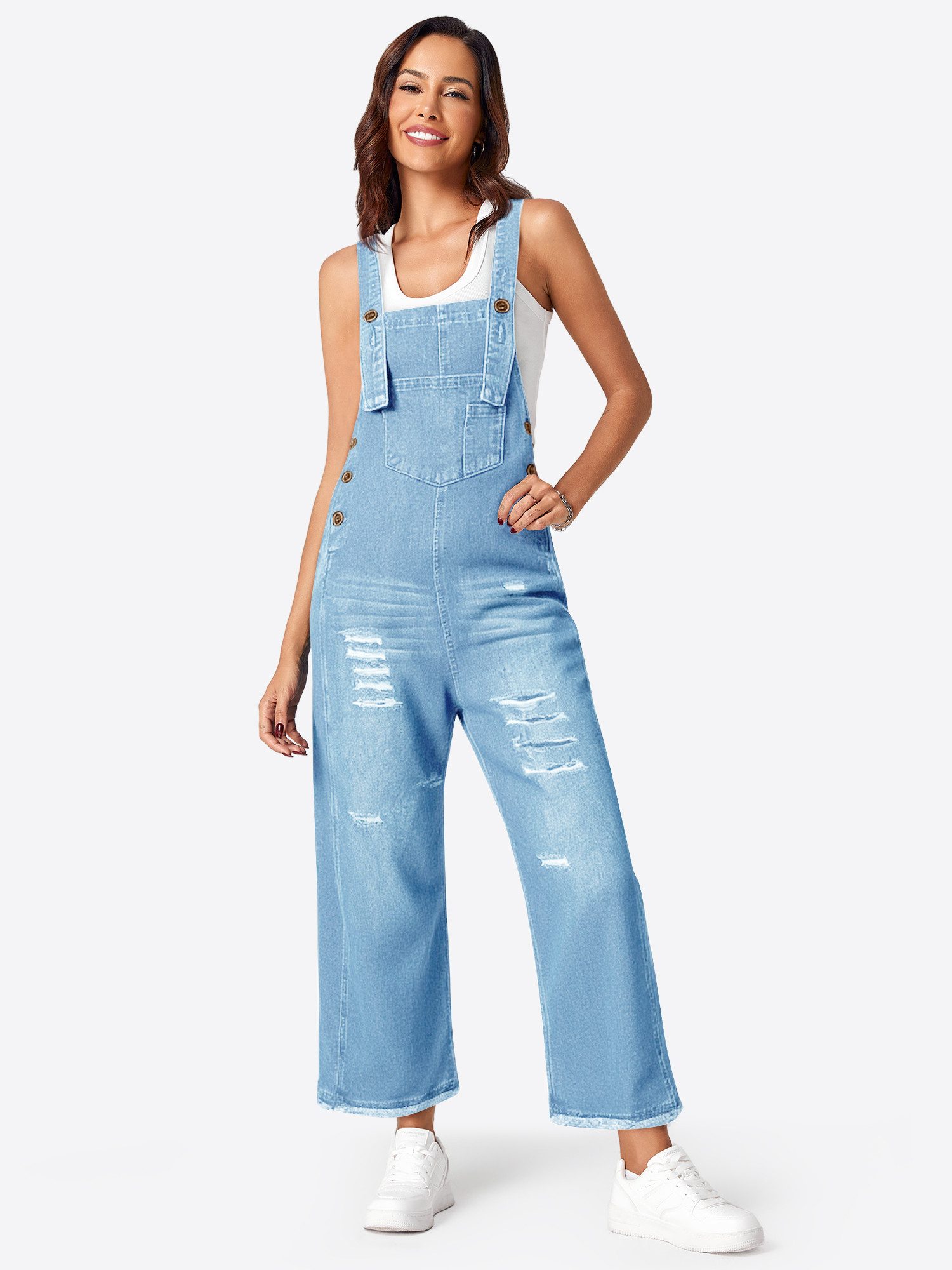Imily Bela Jumpsuit Damen Jeans-Overall (Packung, 1-tlg., 1per-Pack) Latzhosen
