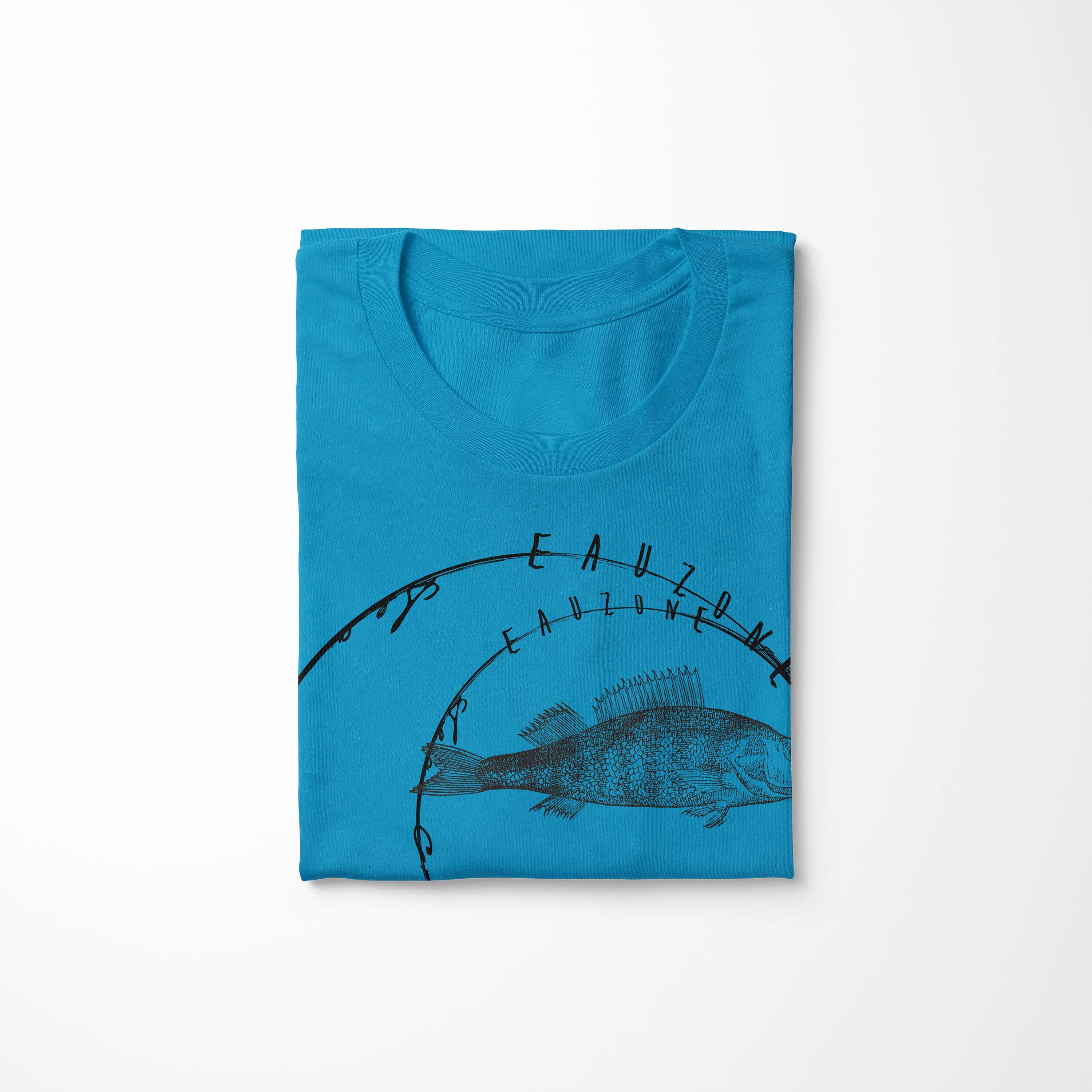 Sinus Art T-Shirt T-Shirt Sea Sea Tiefsee / Atoll - Schnitt 076 Fische sportlicher Struktur Creatures, und feine Serie