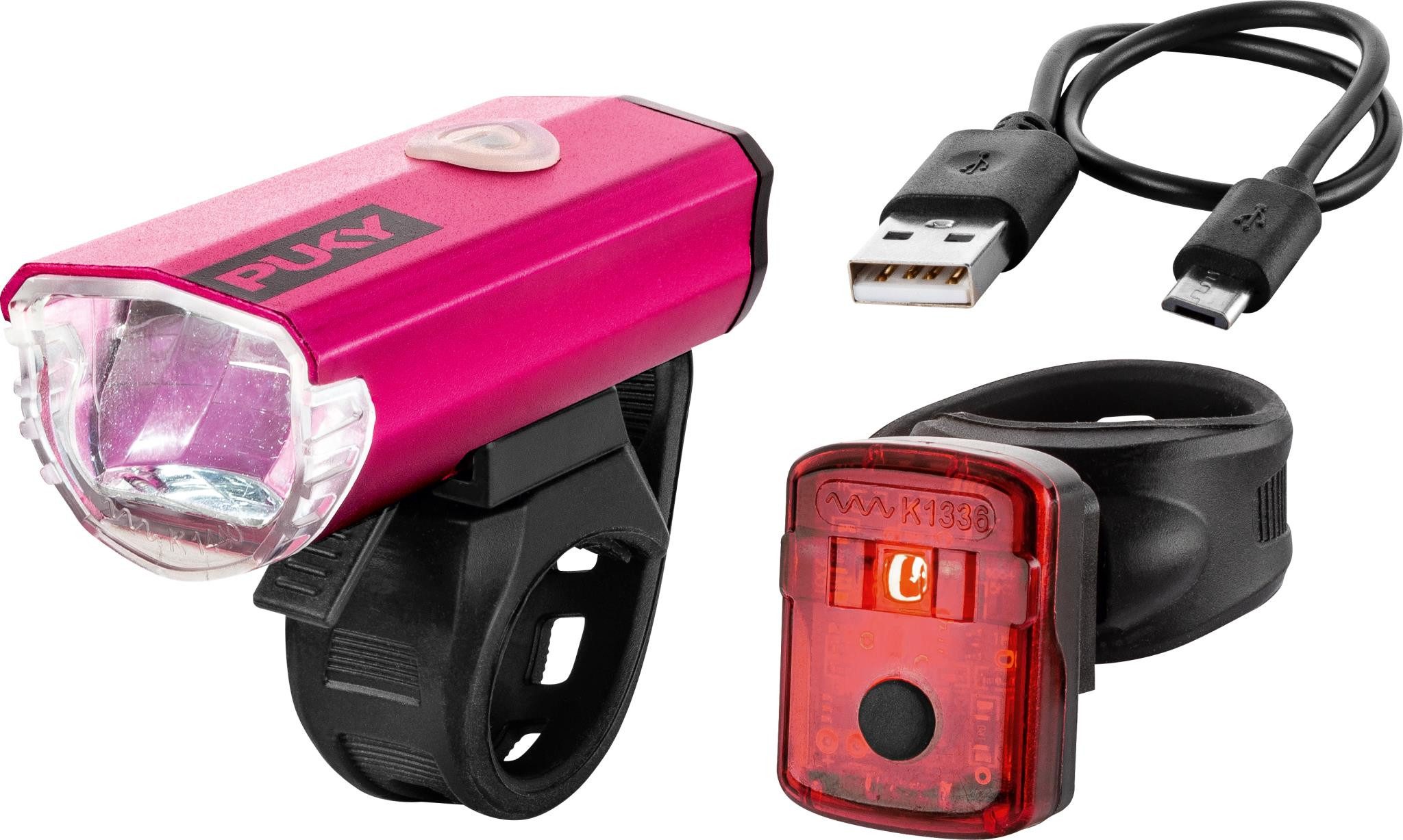 Puky Fahrradbeleuchtung PUKY Beleuchtungs-Set LUMI pink
