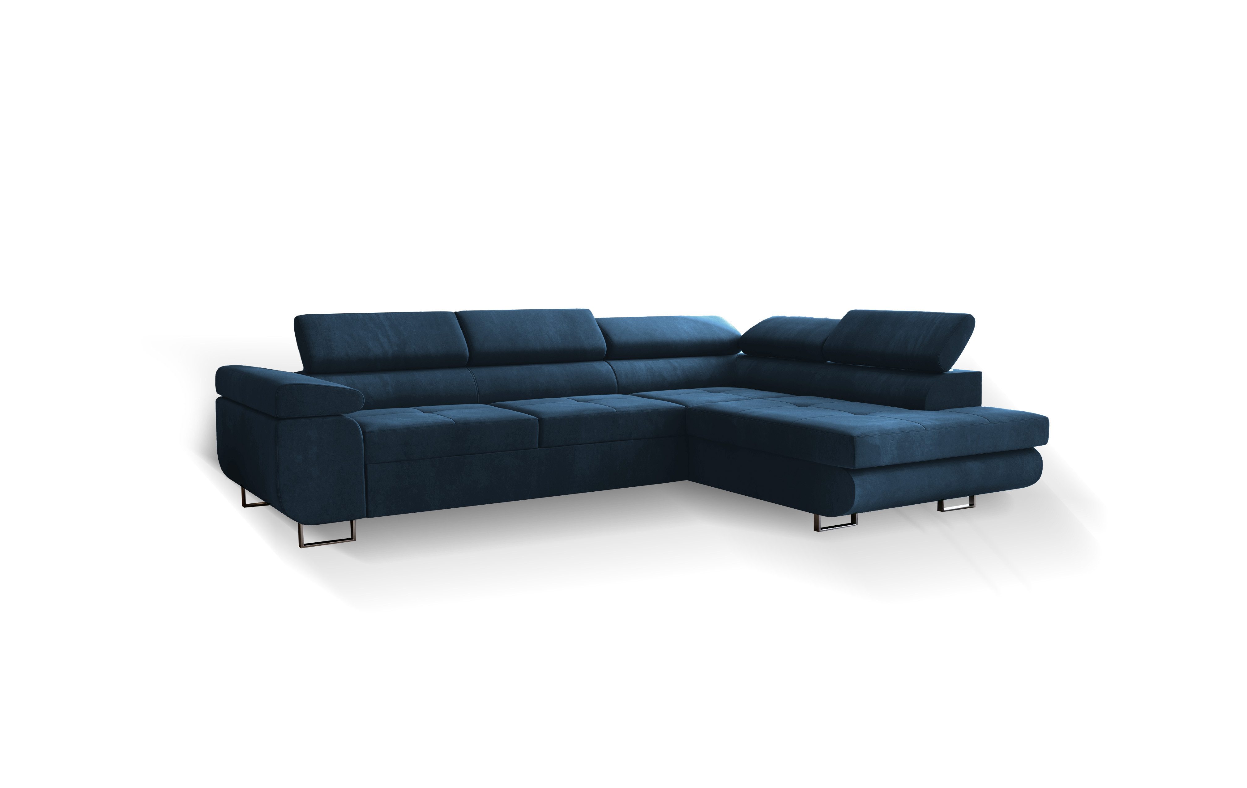 Goldstoff Ecksofa mit Schlaffunktion - Designersofa, Sofa mit Bettfunktion günstig online kaufen