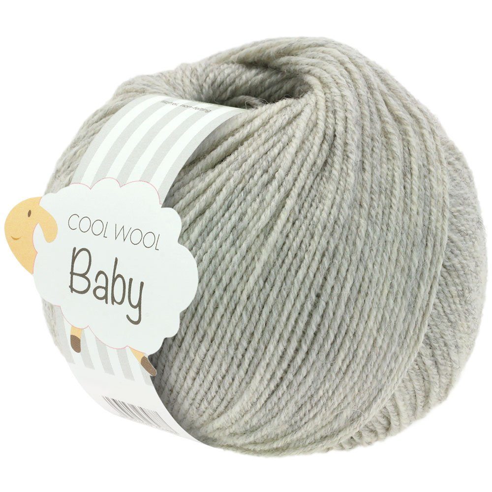 LANA GROSSA COOL WOOL BABY Häkelwolle, 220 m (besonders geeignet für Babystricksachen), 50 g