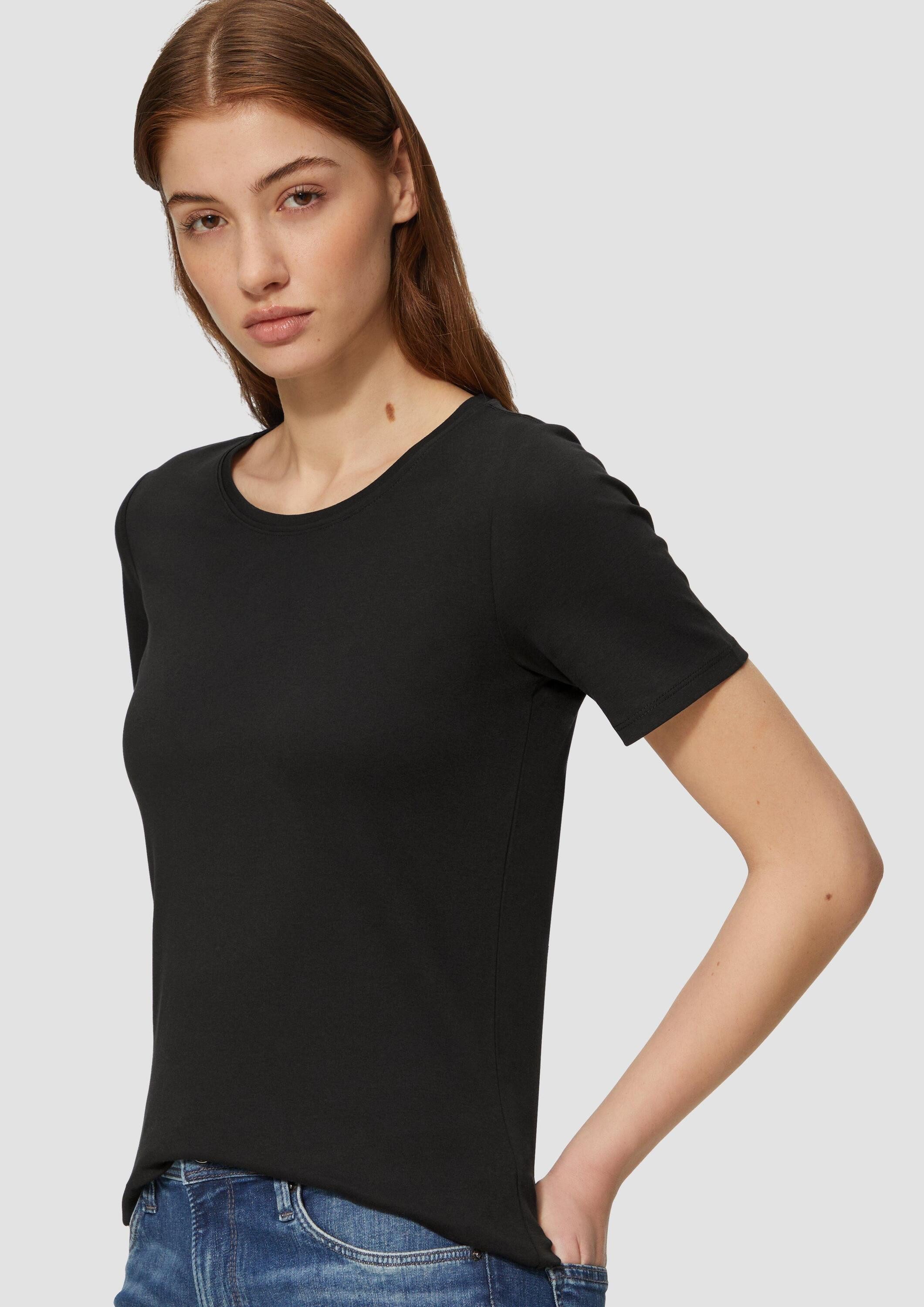 s.Oliver Kurzarmshirt T-Shirt T-Shirt aus Interlockjersey im Slim Fit günstig online kaufen