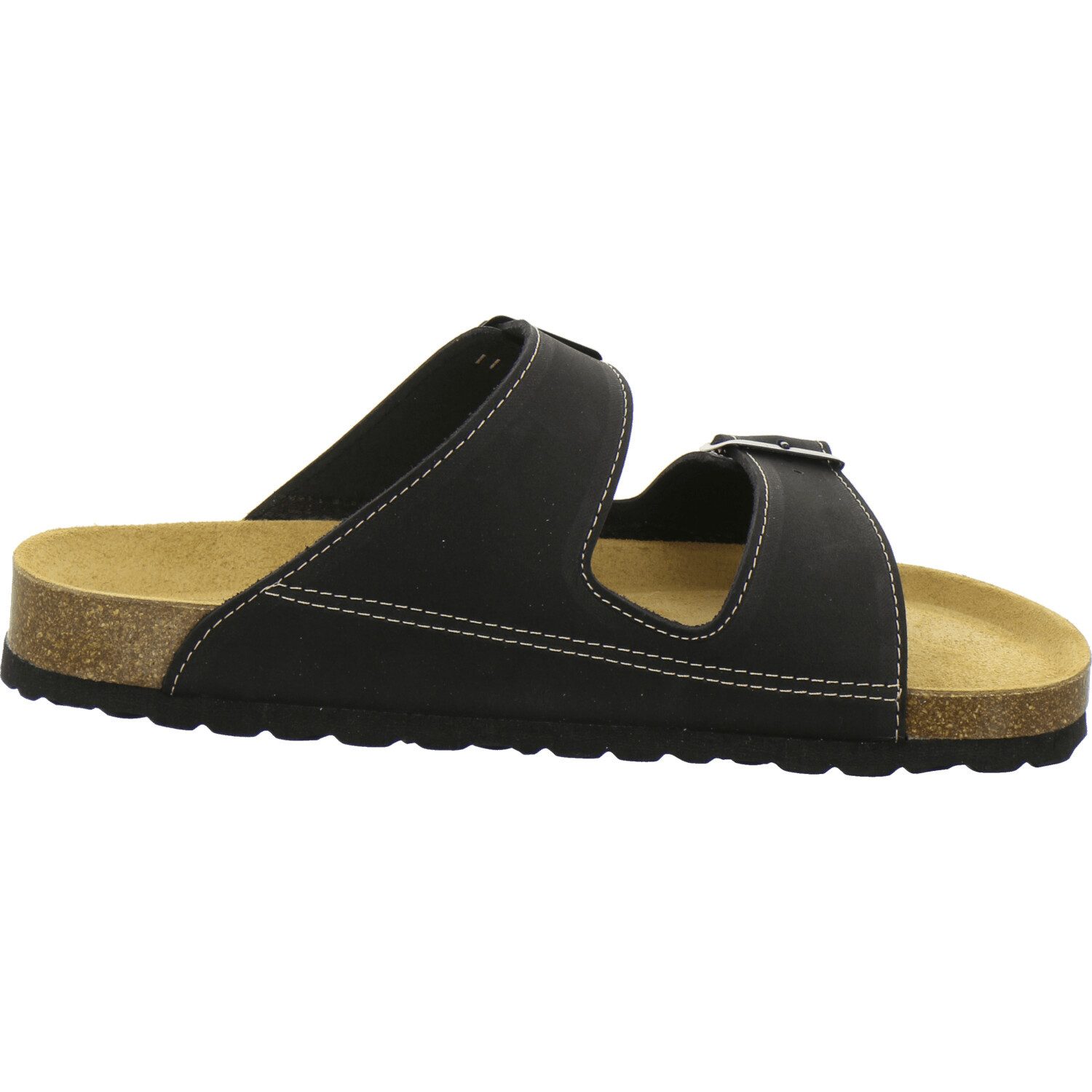 AFS-Schuhe 311020 Zweischnaller Pantolette für Herren mit Fußbett, bequeme Sandalen aus Leder