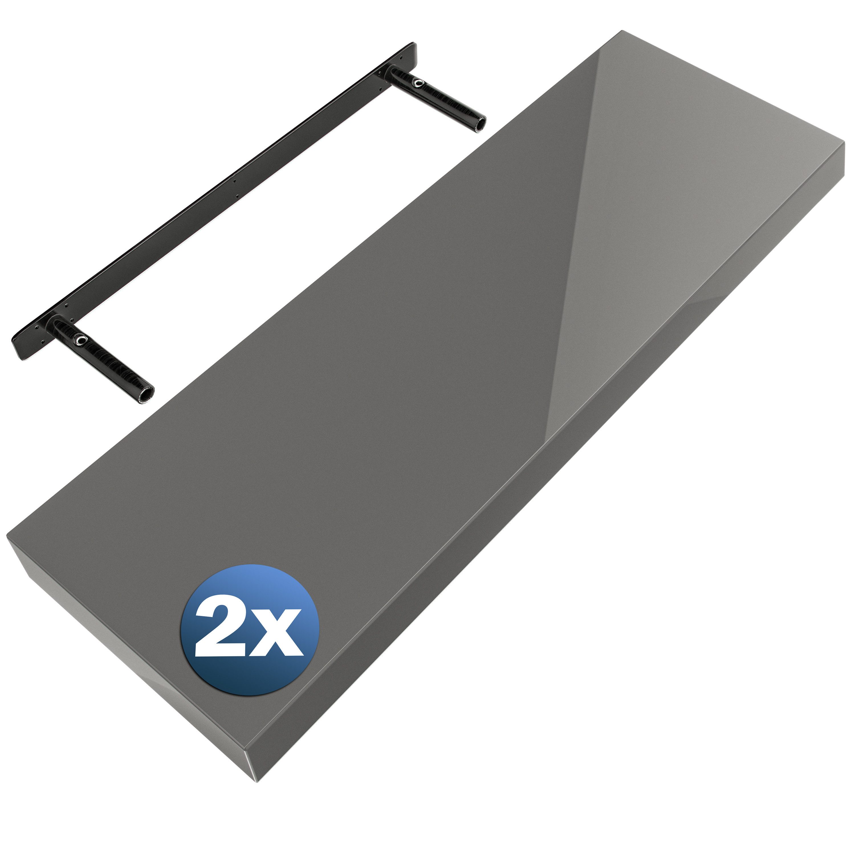 Casaria Wandregal, Grau Hängeregal mit Halterung günstig online kaufen