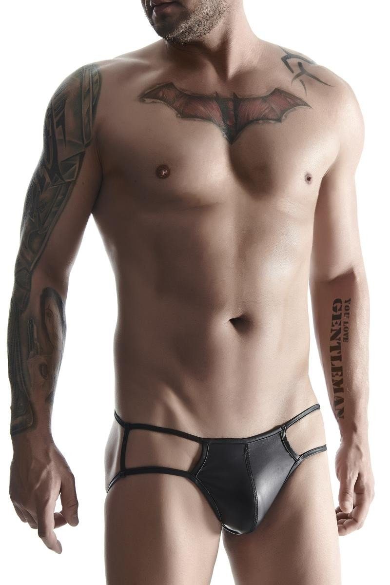 Regnes Fetish Planet schwarz String XXL in 