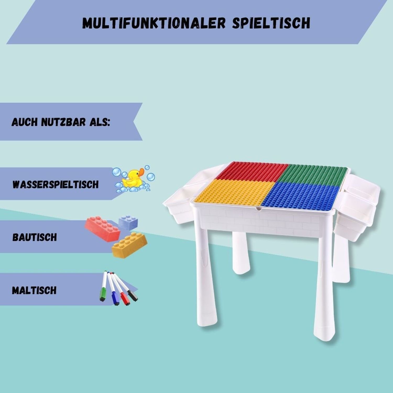 Coemo Spieltisch SASCHA, Spieltisch mit Stuhl günstig online kaufen